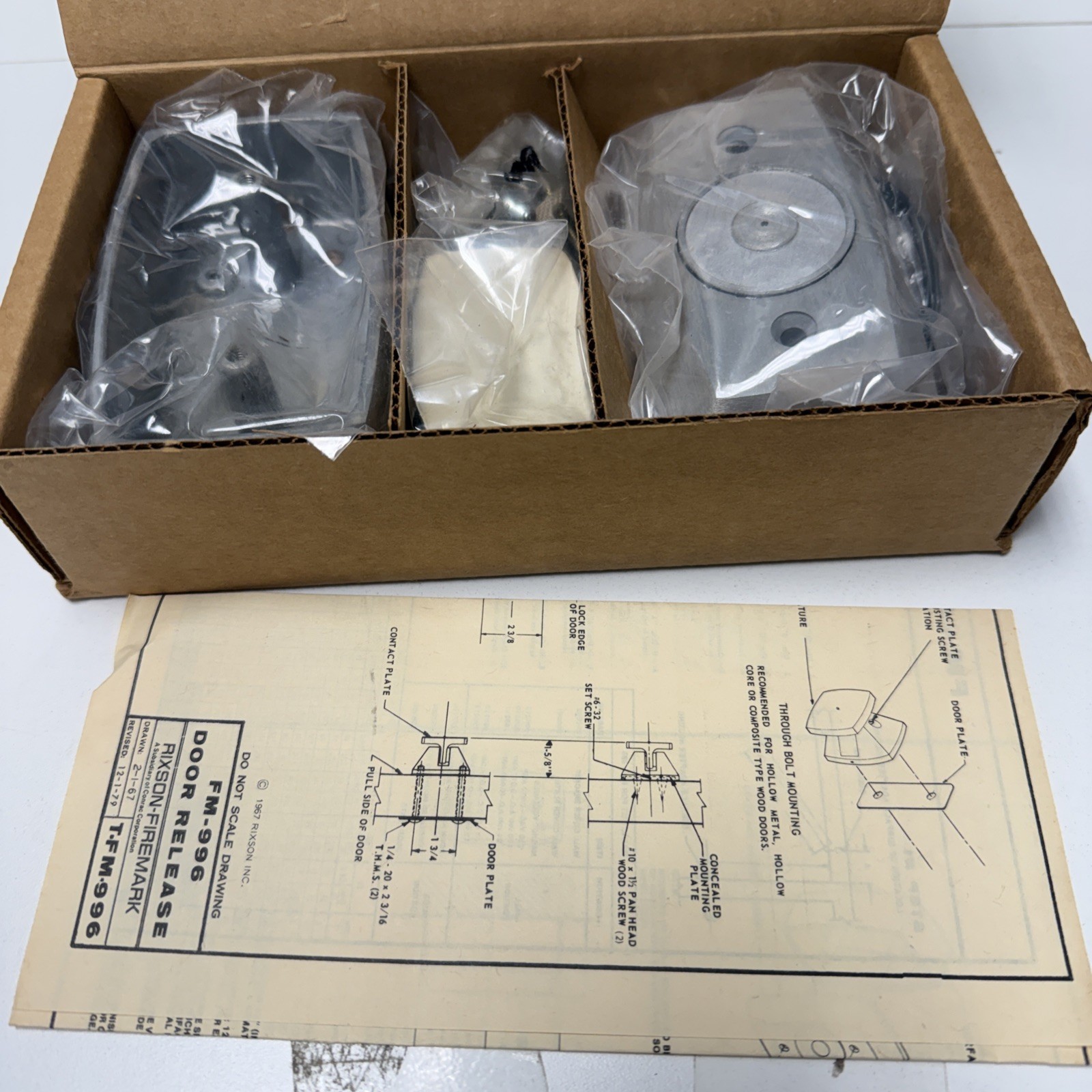 RIXSON FM 996 120v Door Release Dull ALUMINUM FINISH