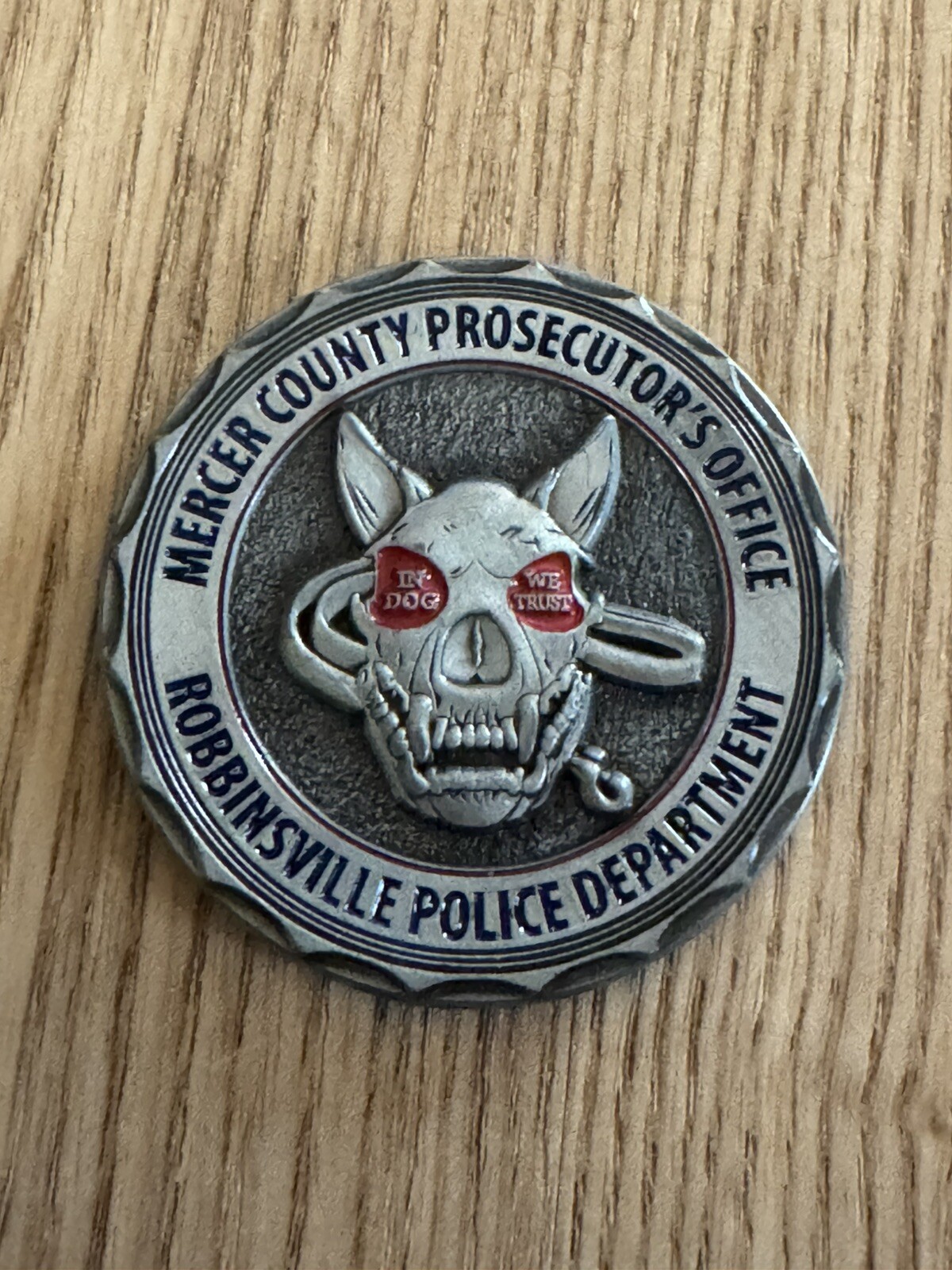 Robbinsville Police Mercer County New Jersey K9  Canine USPCA CHALLENGE COIN