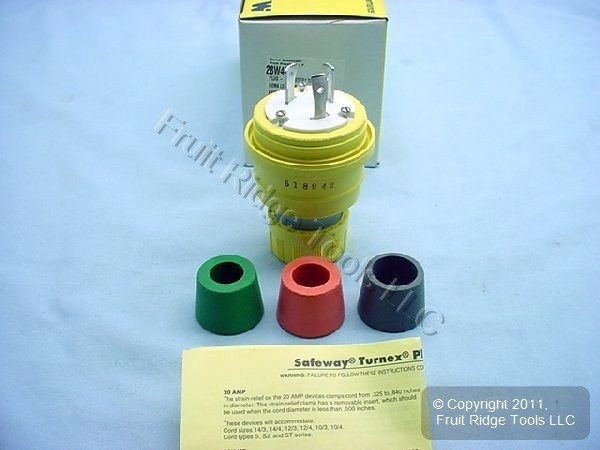 Daniel Woodhead 28W47 Yellow Watertite Turn Lock Plug L5-30P 30A 125V 1301470072