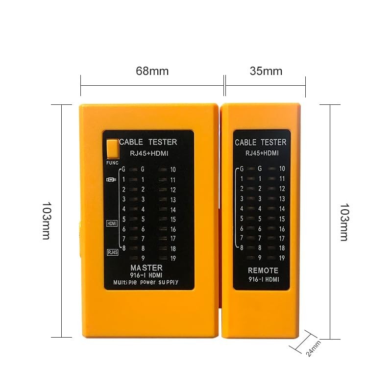 Professional HDMI & RJ45 Cable Tester - Quick Connectivity Diagnostics
