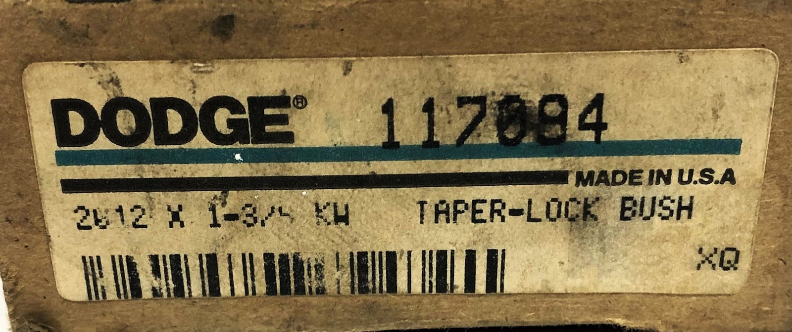 Dodge Split Taper-Lock Bushing 2012X1-3/4 KW (117094) NOS