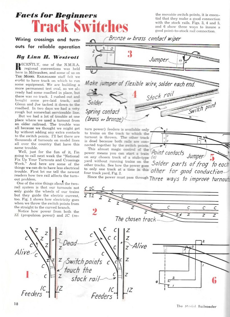 Model Railroader March 1949 Switch Wiring Lighted Markers Basement Layout Water