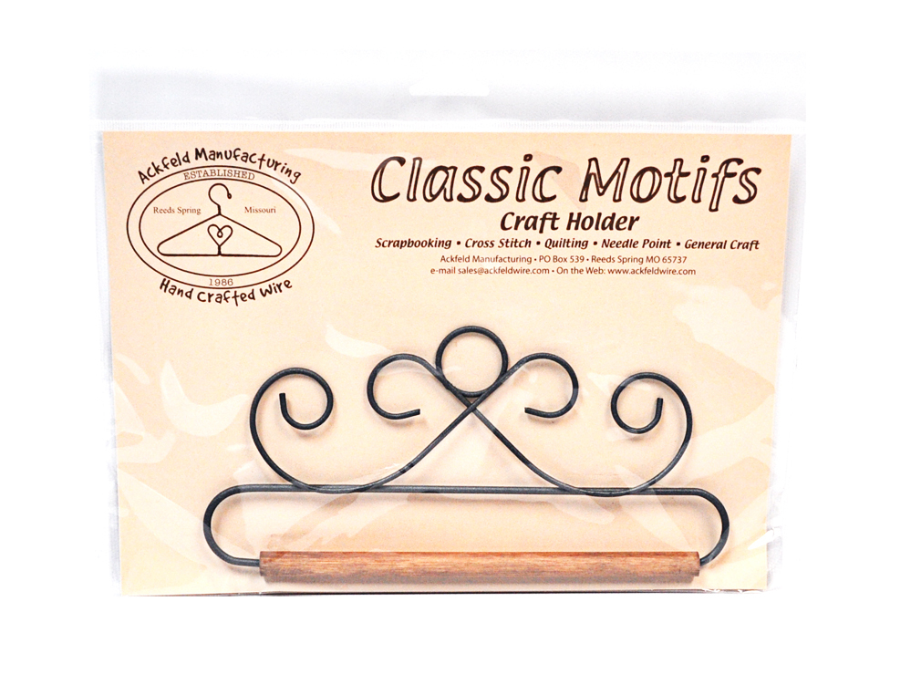 Classic Motifs French Curl 6.5 Inch Fabric Holder With Dowel