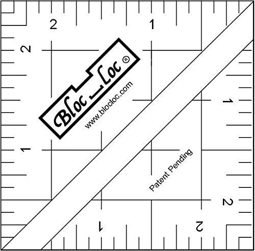 Half Square Triangle Multiple-Size Quilting Ruler 2-1/2 Inch Grid Lines