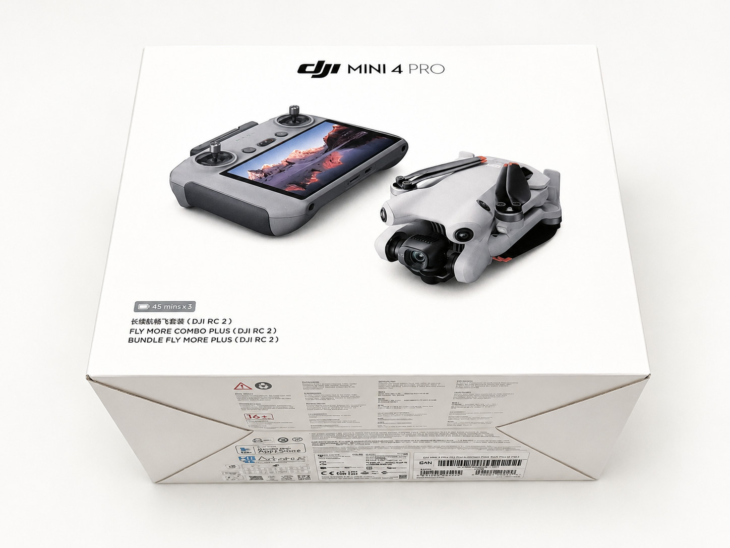 DJI Mini 4 Pro Fly More Combo Plus RC 2 + 4 Batteries + Charger Hub - Excellent