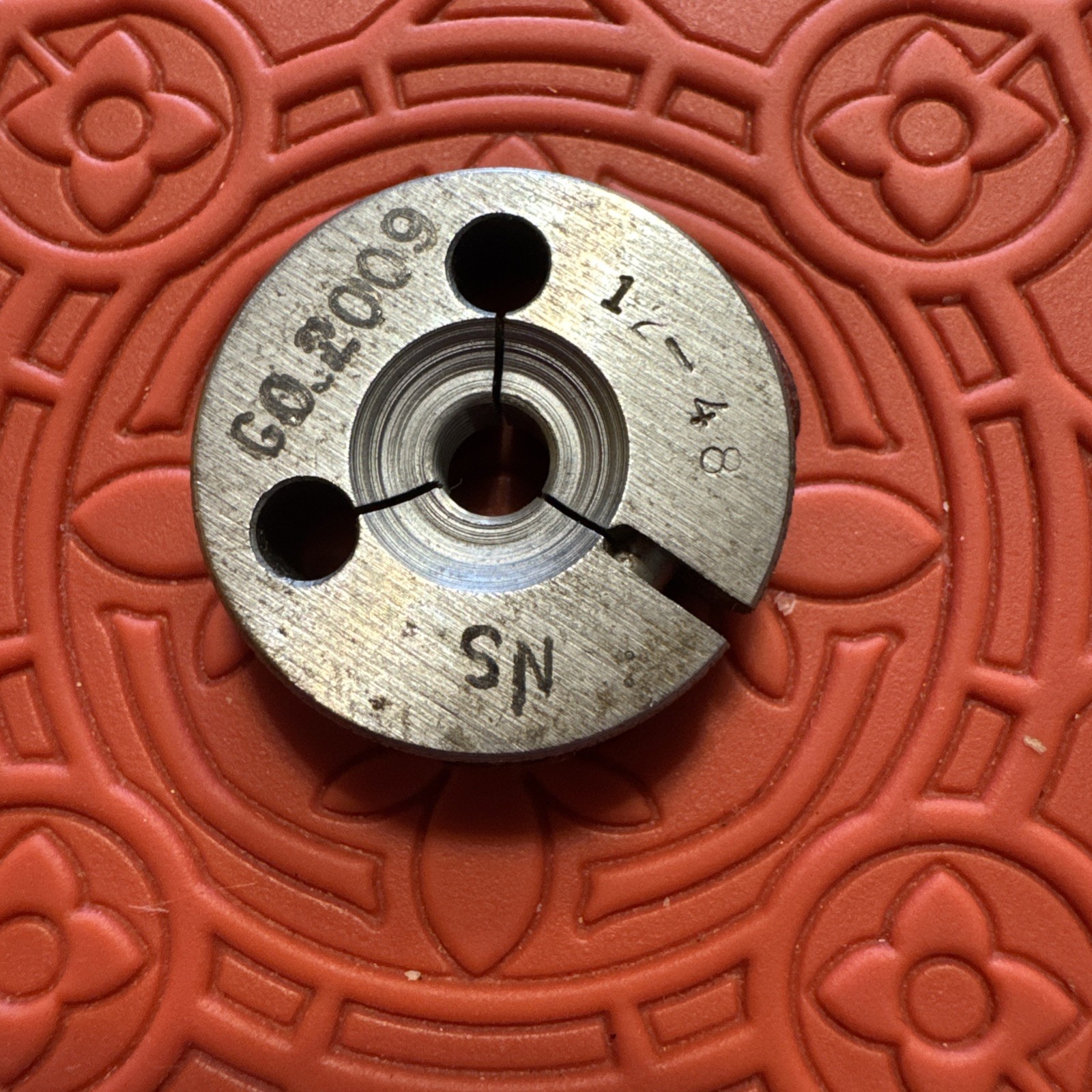 12 48 NS THREAD RING GAGE GO P.D. = .2009 (P50)