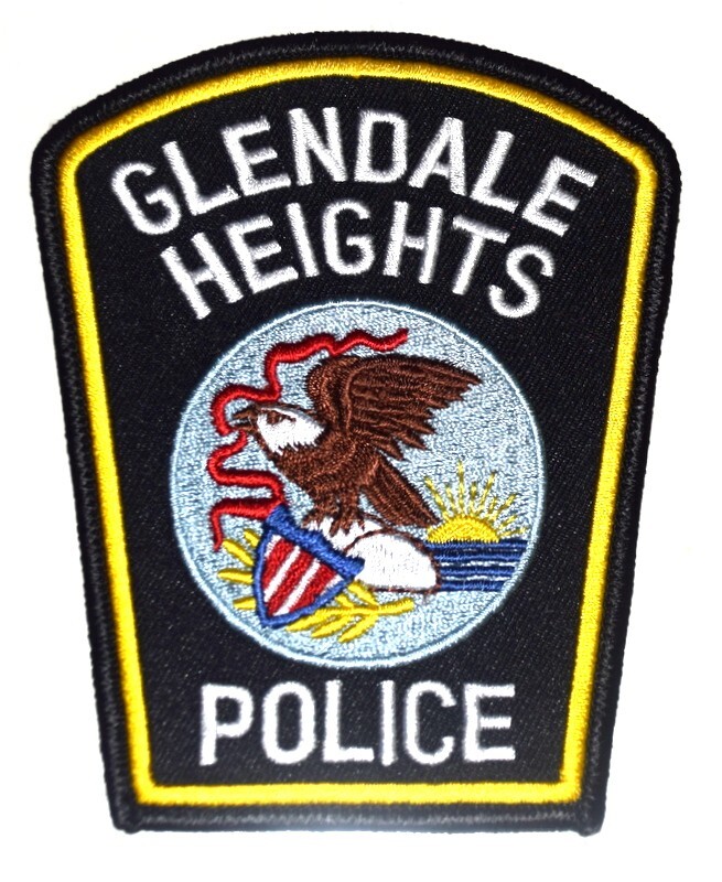 GLENDALE HEIGHTS ILLINOIS IL Sheriff Police Patch STATE SEAL FLYING EAGLE BANNER