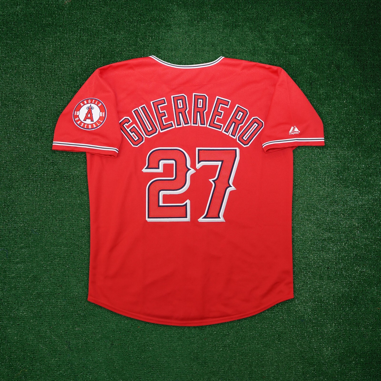 Vladimir Guerrero Los Angeles Angels Alternate Red Men's Jersey w/ Team Patch