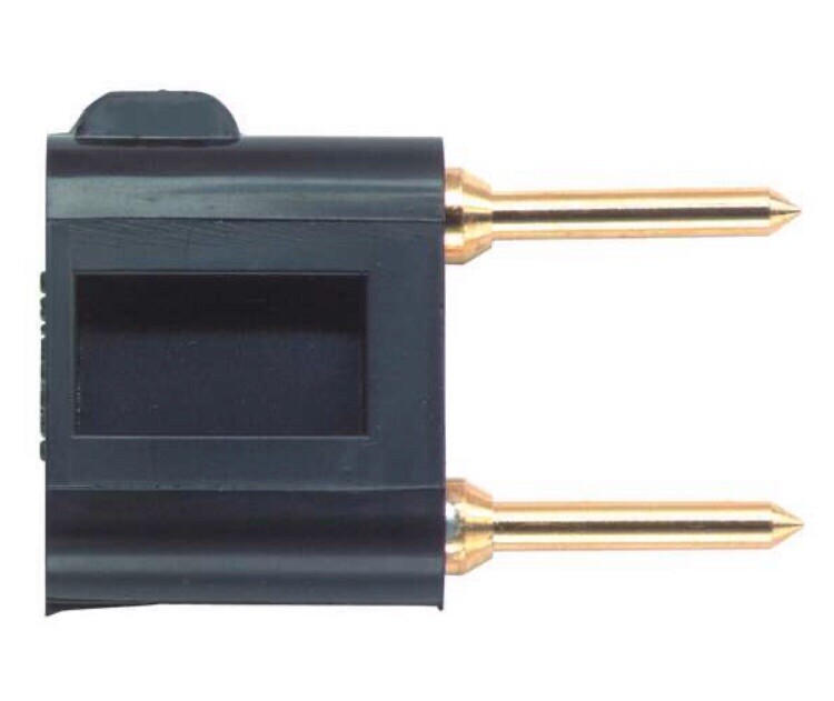 4 x Pomona 3452-0 Gold Plated Dbl Pin Plug with Shorting Bar, 1.2" Length, Black