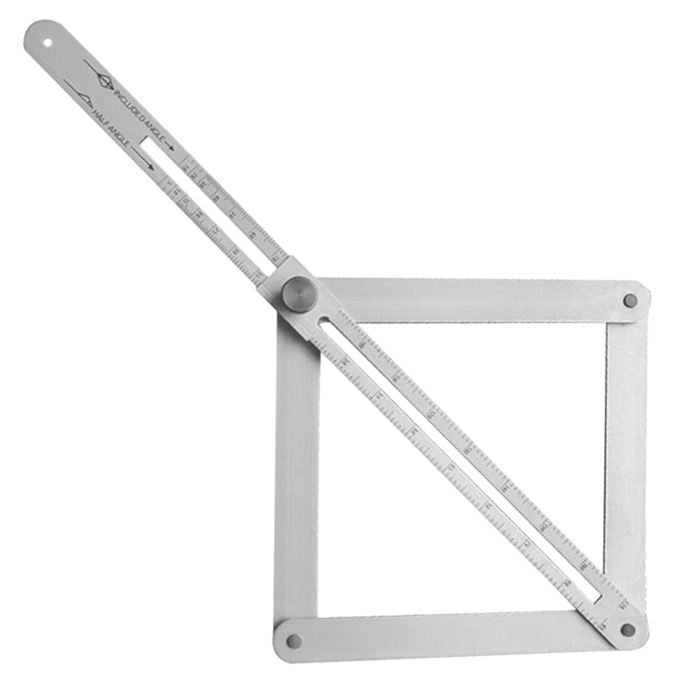 Diagonal Ruler Multifunctional Protractor Measuring Tool for Woodworking