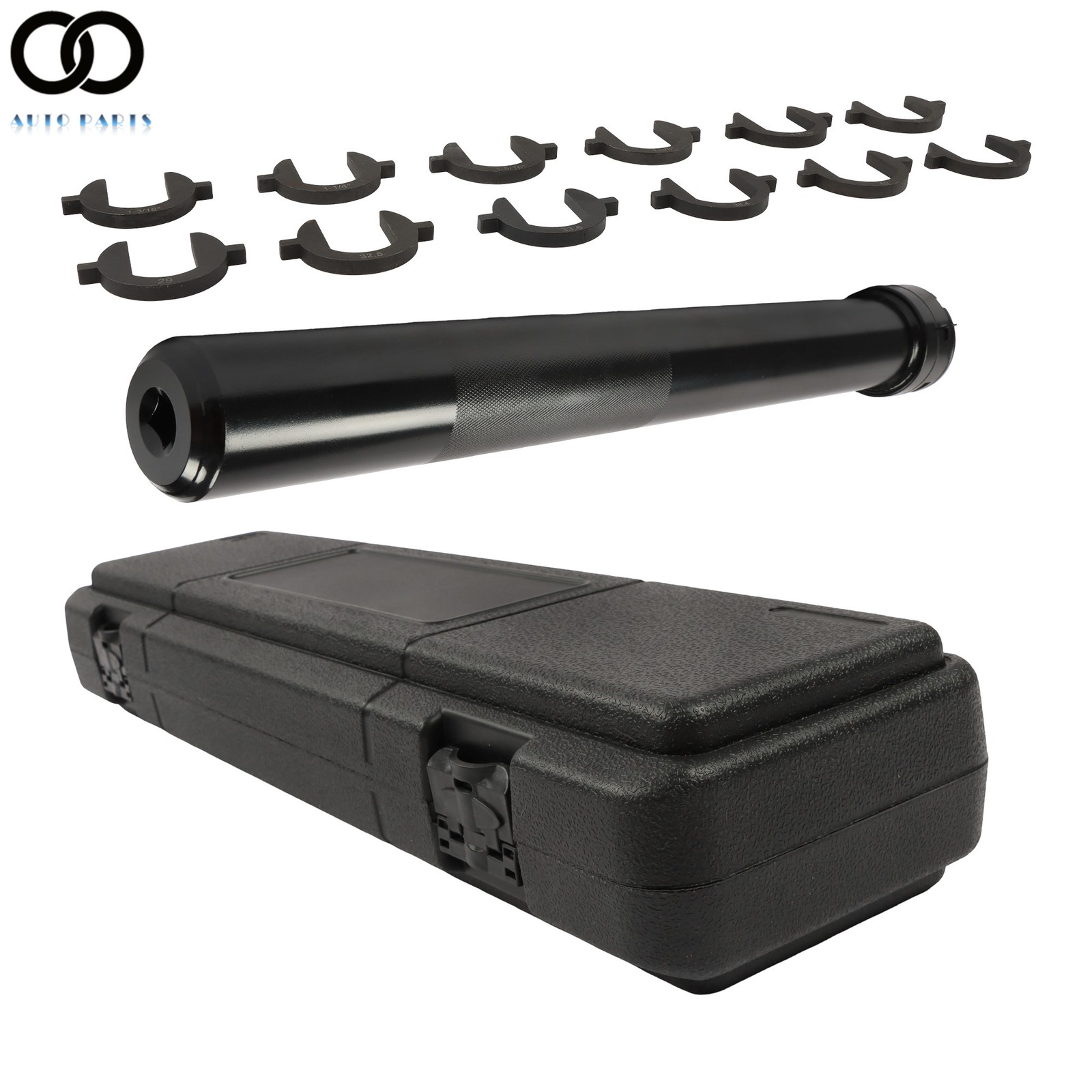 With 12 SAE & Metric Crowfoot Adapters Inner Tie Rod Removal Auto Tools Kit 13PC