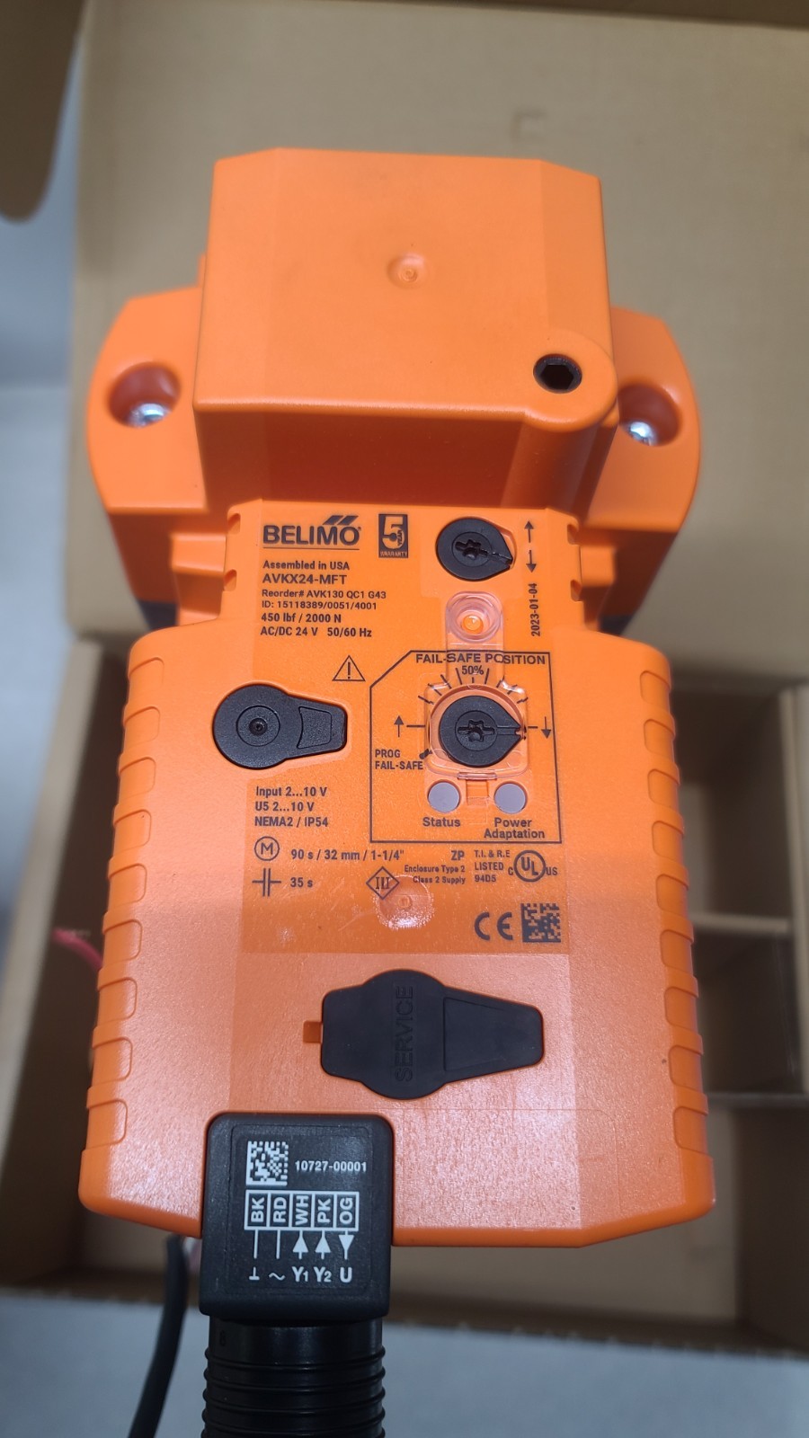 Belimo FGVL+AVKX24-MFT Programmable Valve Actuator with Fail Safe 24V