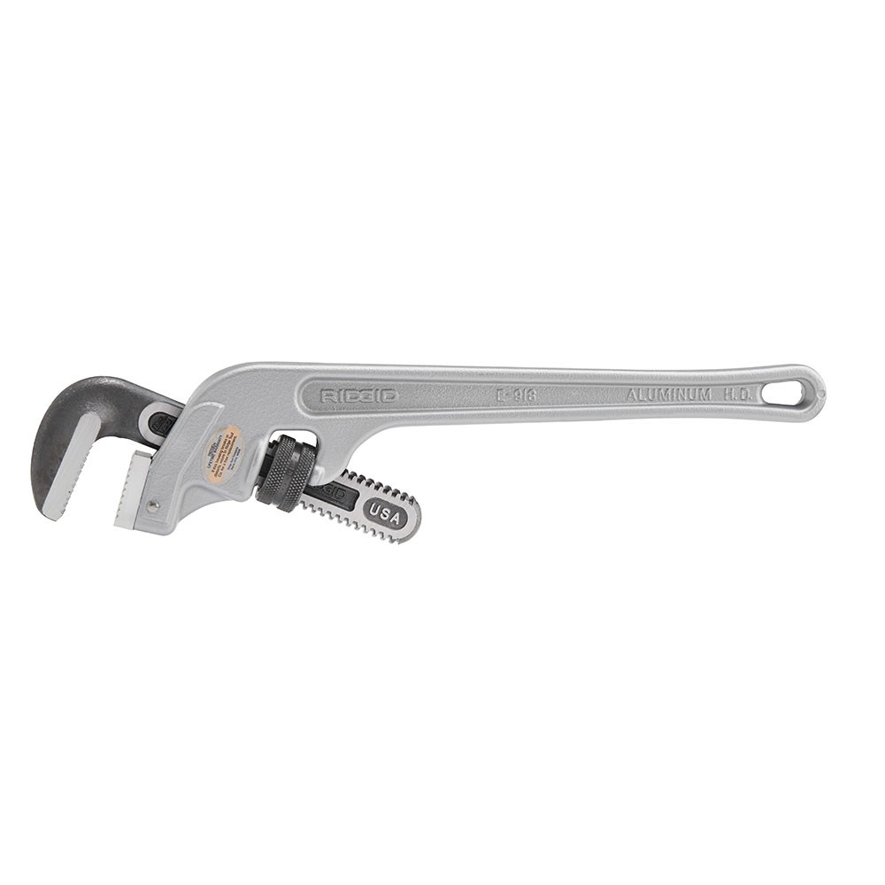 Ridgid 90122 18" Aluminum End Pipe Wrench - Model E-918, 2-1/2" Pipe Capacity