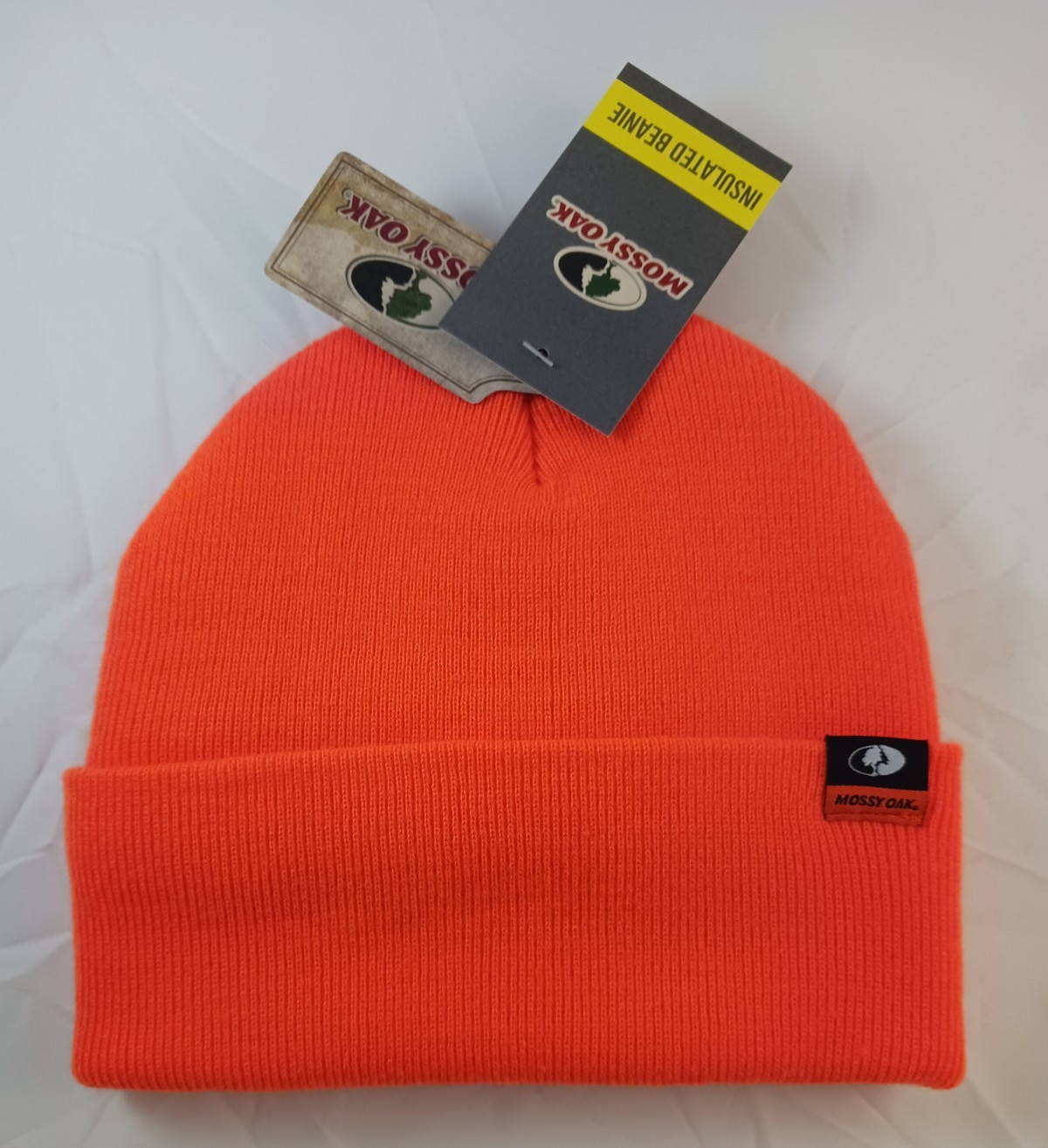 Insulated Beanie, Blaze Orange, Mossy Oak, Adult Unisex, New