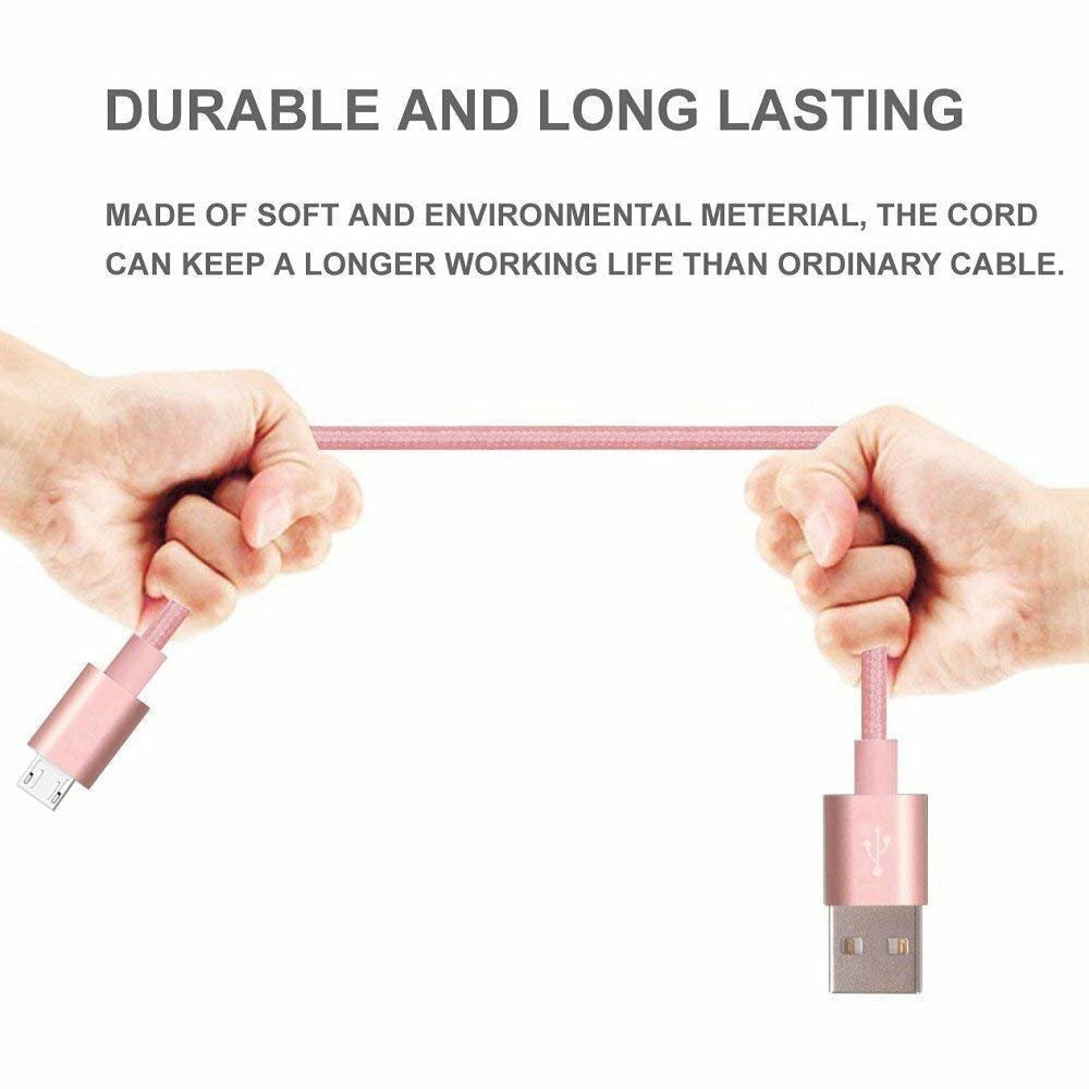 3x 10 FT Cable Cord Charger Wire Usb Smartphone Tablets For Android Phones