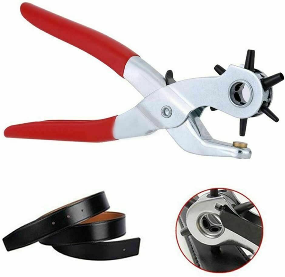 Puncher Tool Leather Punch Plier Leather Belt Revolving Perforator Round Hole