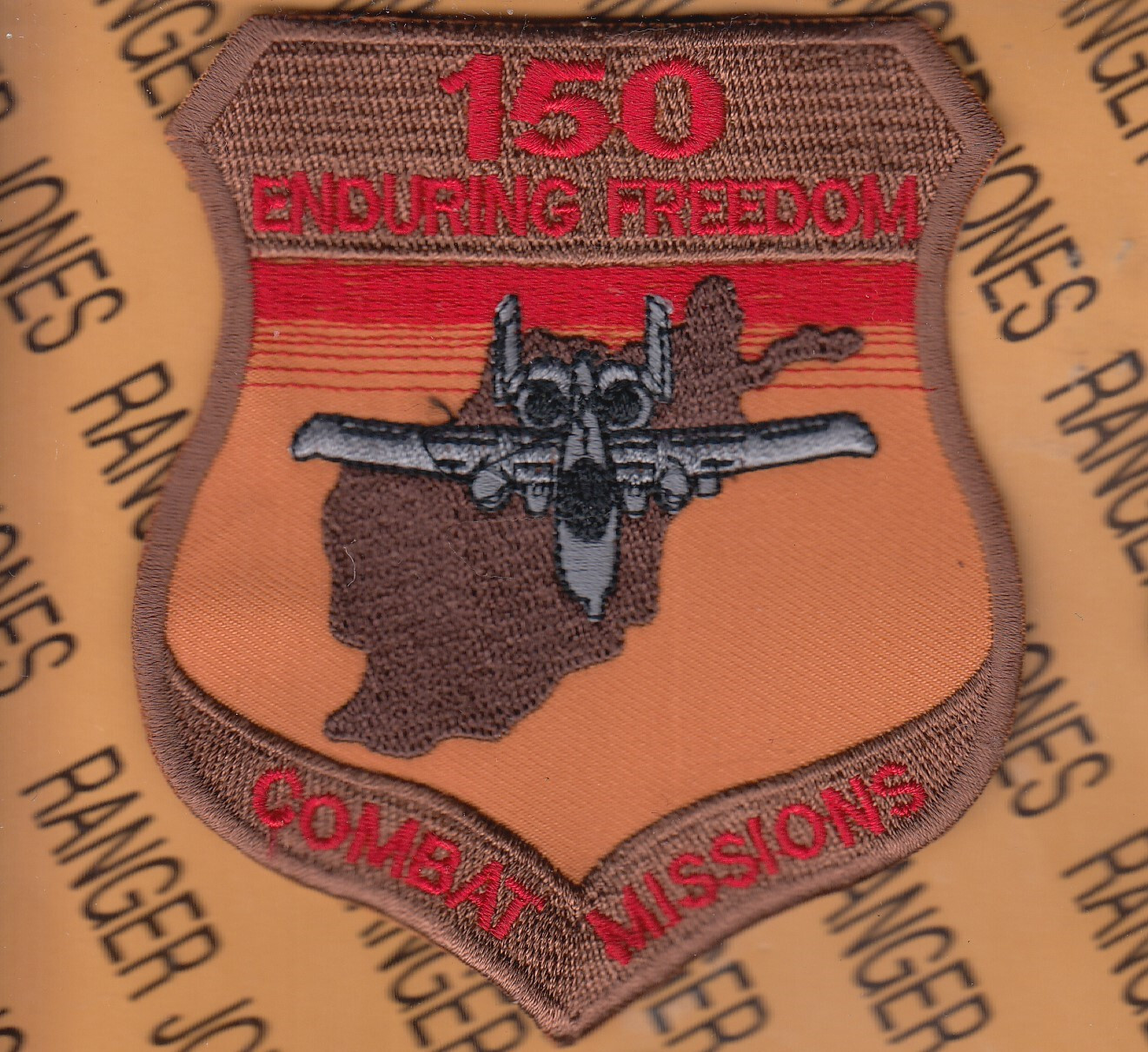 USAF Air Force 75 Fighter Sq 150 Enduring Freedom Combat Missions ~4" patch A-10