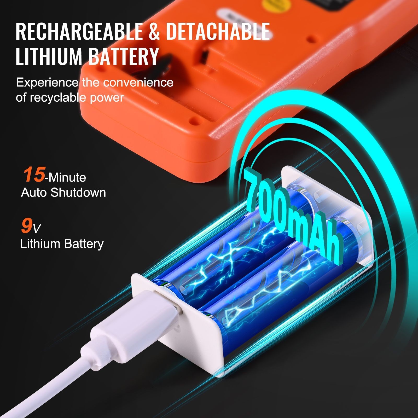 3-in-1 EMF Meter, 5Hz - 3.5GHz, Handheld Rechargeable Electromagnetic