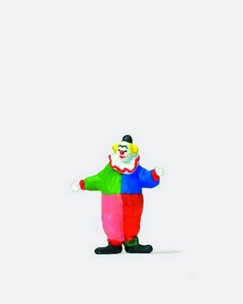 Preiser 29084 HO Scale Individual Figure Clown (Multi-Color Suit)
