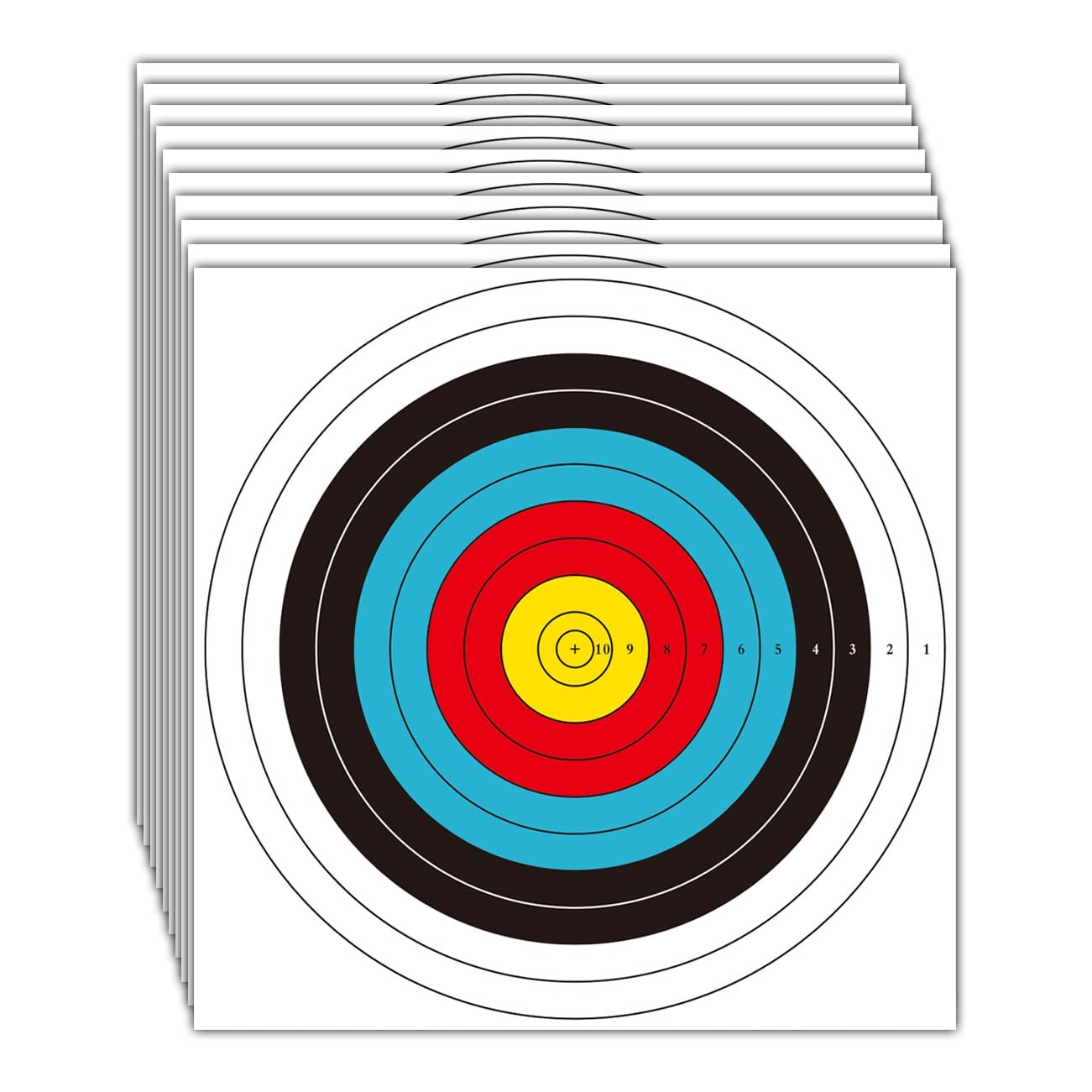 30 Sheet Line Disc Pads Archery Disc Pads 10 Ring 40cm x...