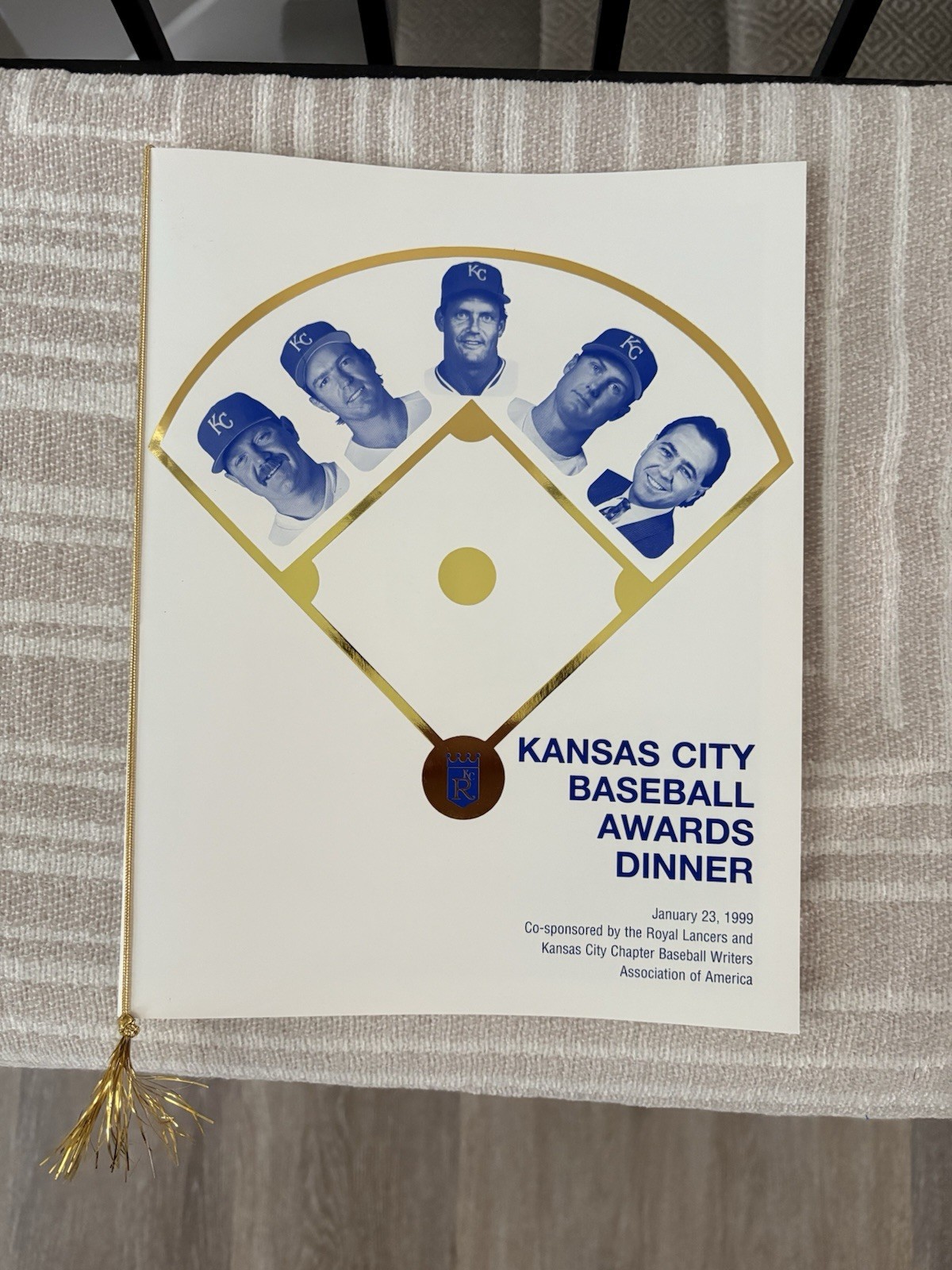 Baseball Program Kansas City Awards Dinner 1999 George Brett Steve Palermo ++