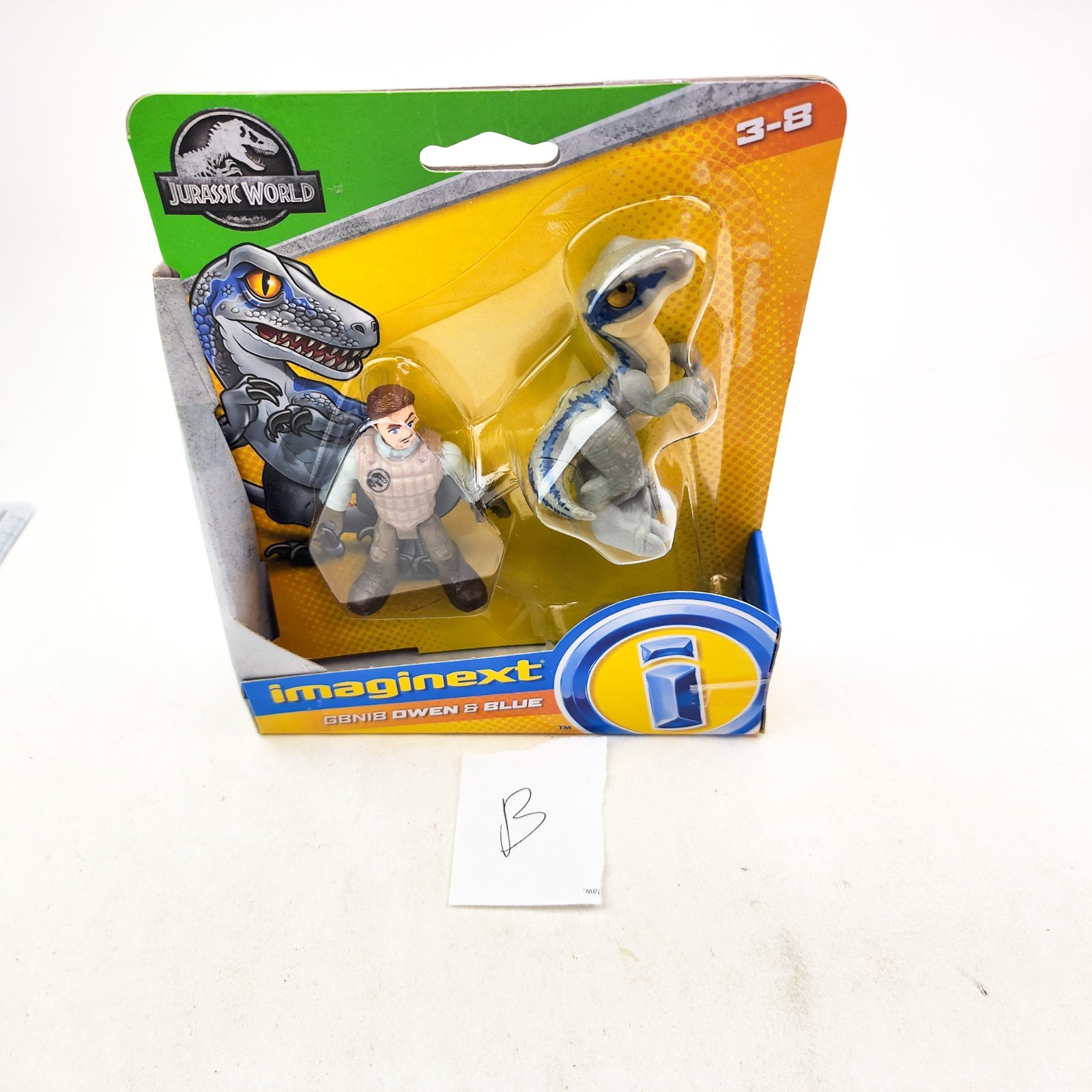 IMAGINEXT Jurassic World OWEN & and BLUE Velociraptor Dinosaur Fisher Price  b