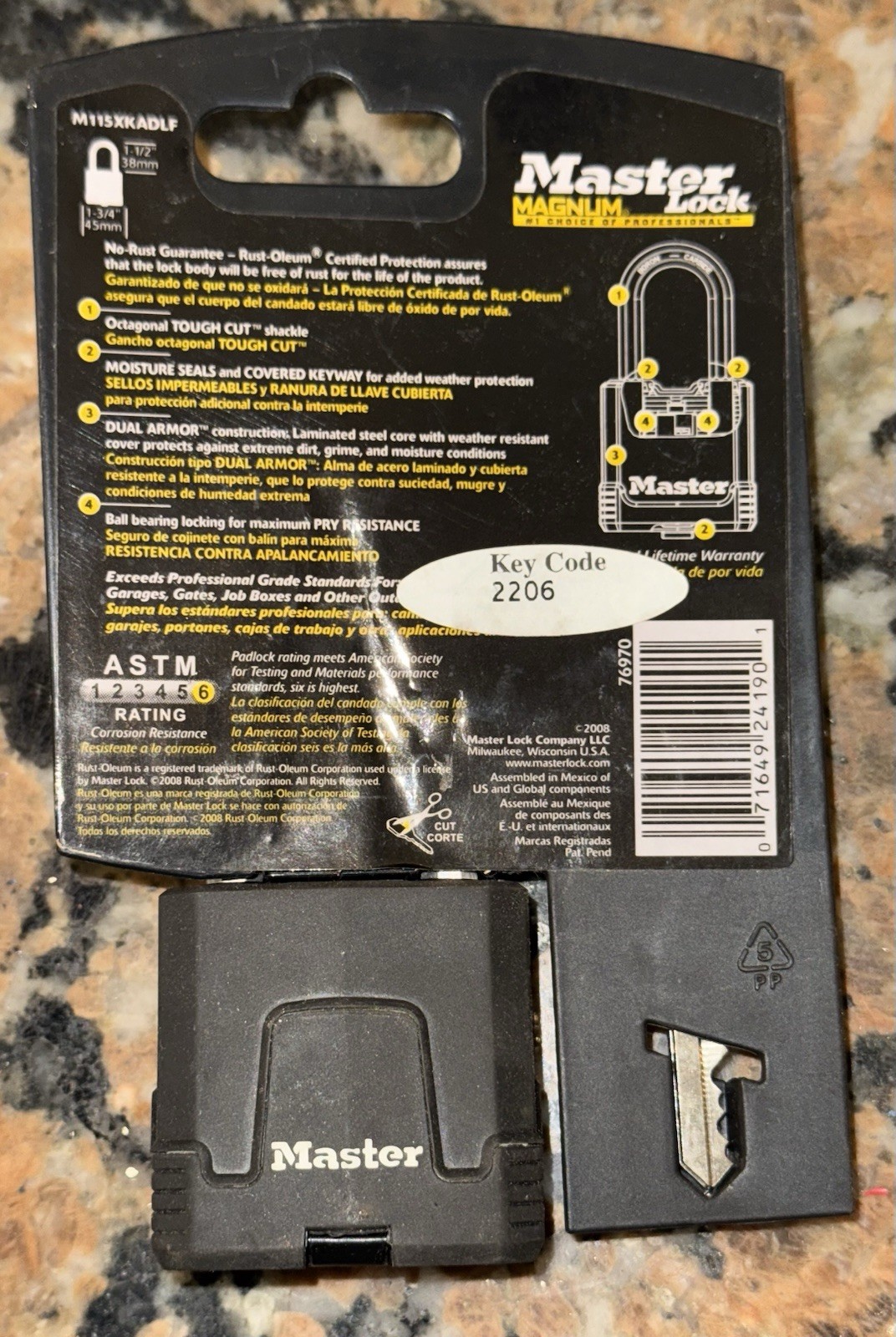 Master lock Magnum #1 choice of professionals 115 XKADLF