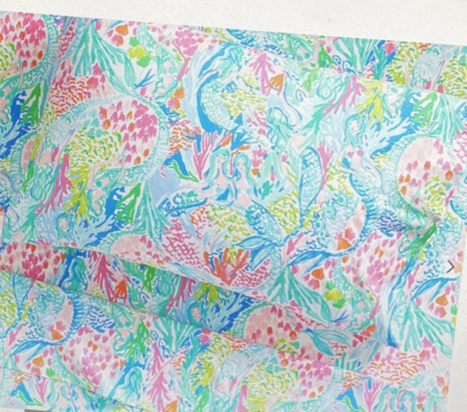 *Pottery Barn Lily Pulitzer Mermaid Cove Pillow Case-Standard qty: 1
