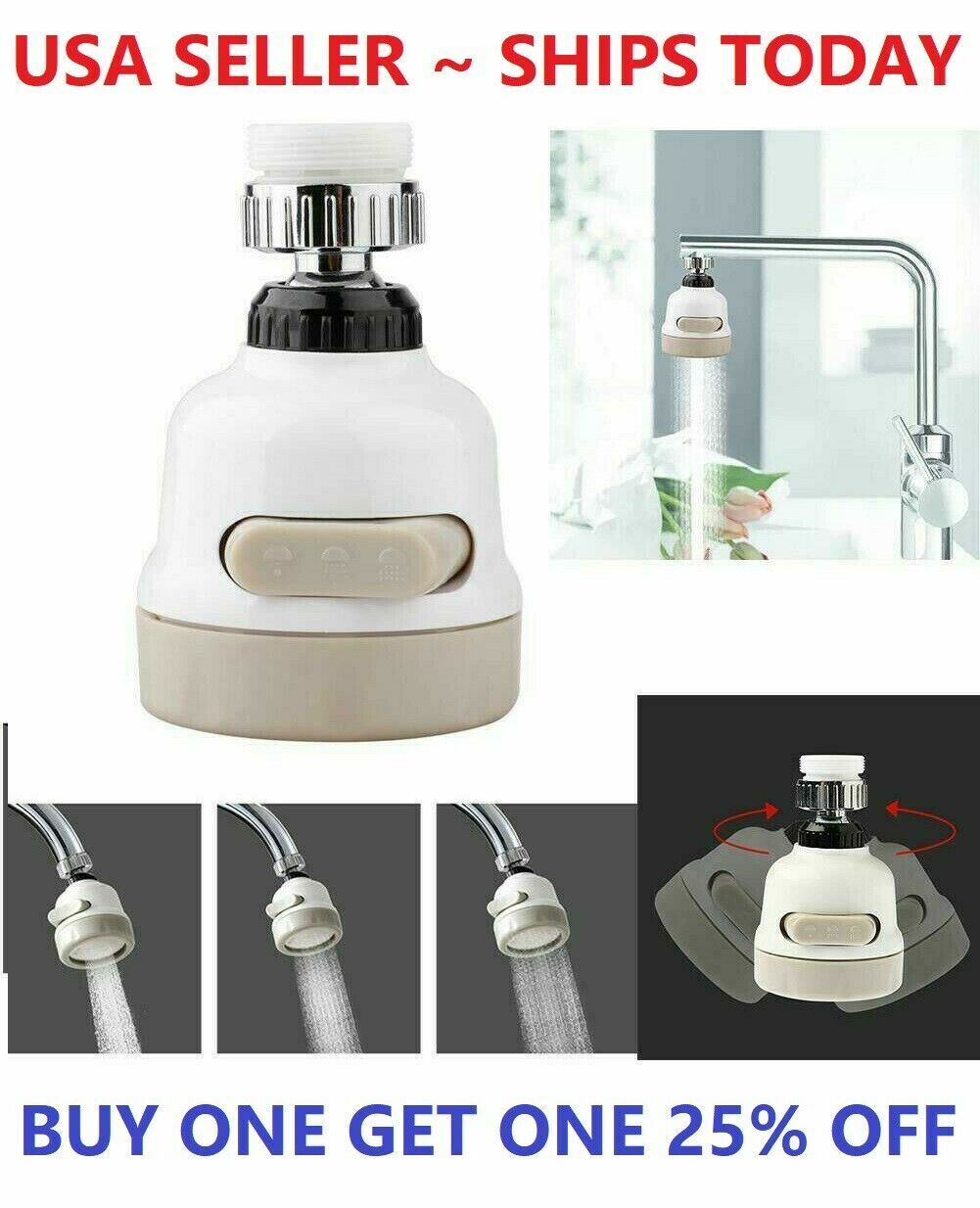 360 Degree Rotating Faucet Moveable Kitchen Tap Head Water Saving Nozzle Sprayer