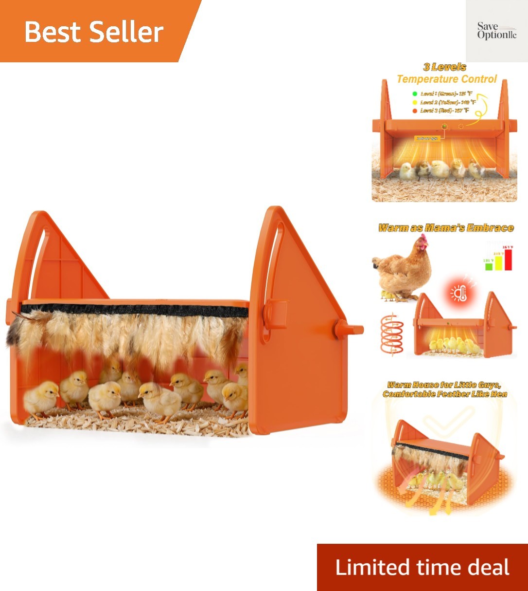 Heating Brooder Plate for Chicks Ducklings, Adjustable 3 Levels Temperature B...