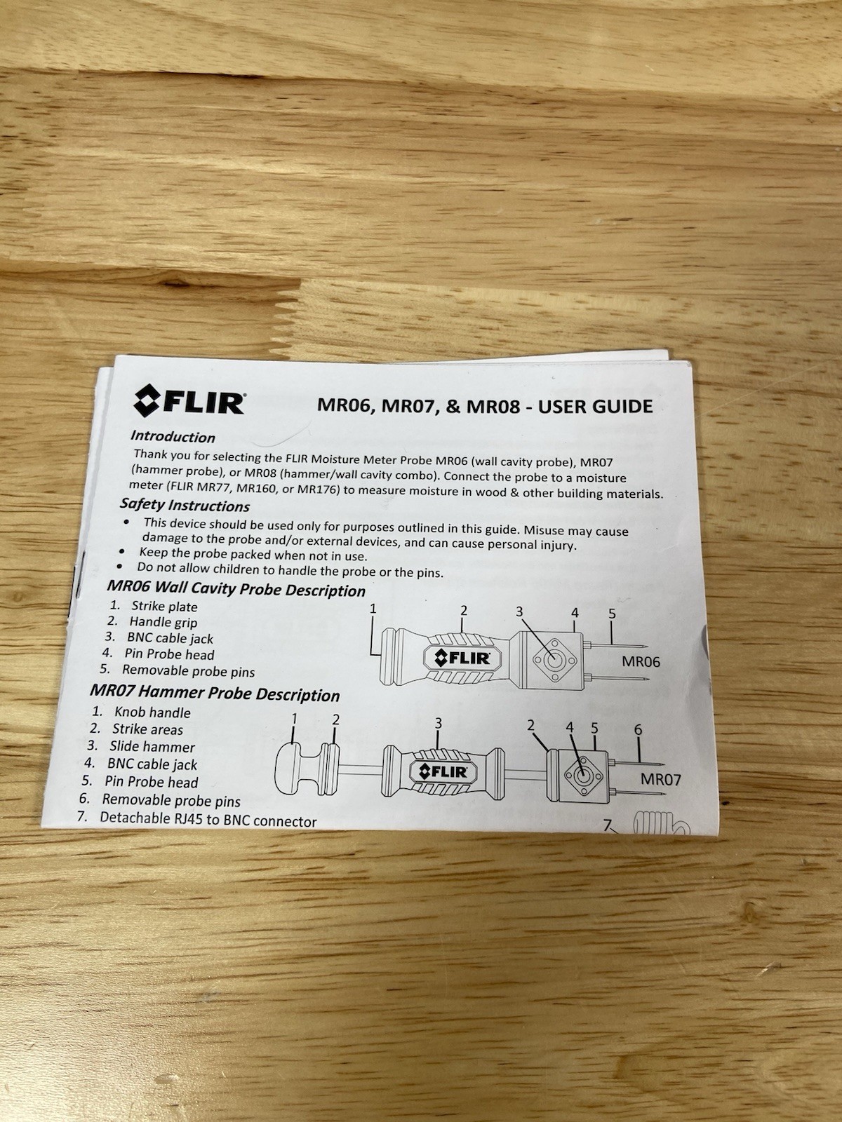 FLIR MR08 Hammer & Wall Cavity Probe Combo w Shoulder Bag