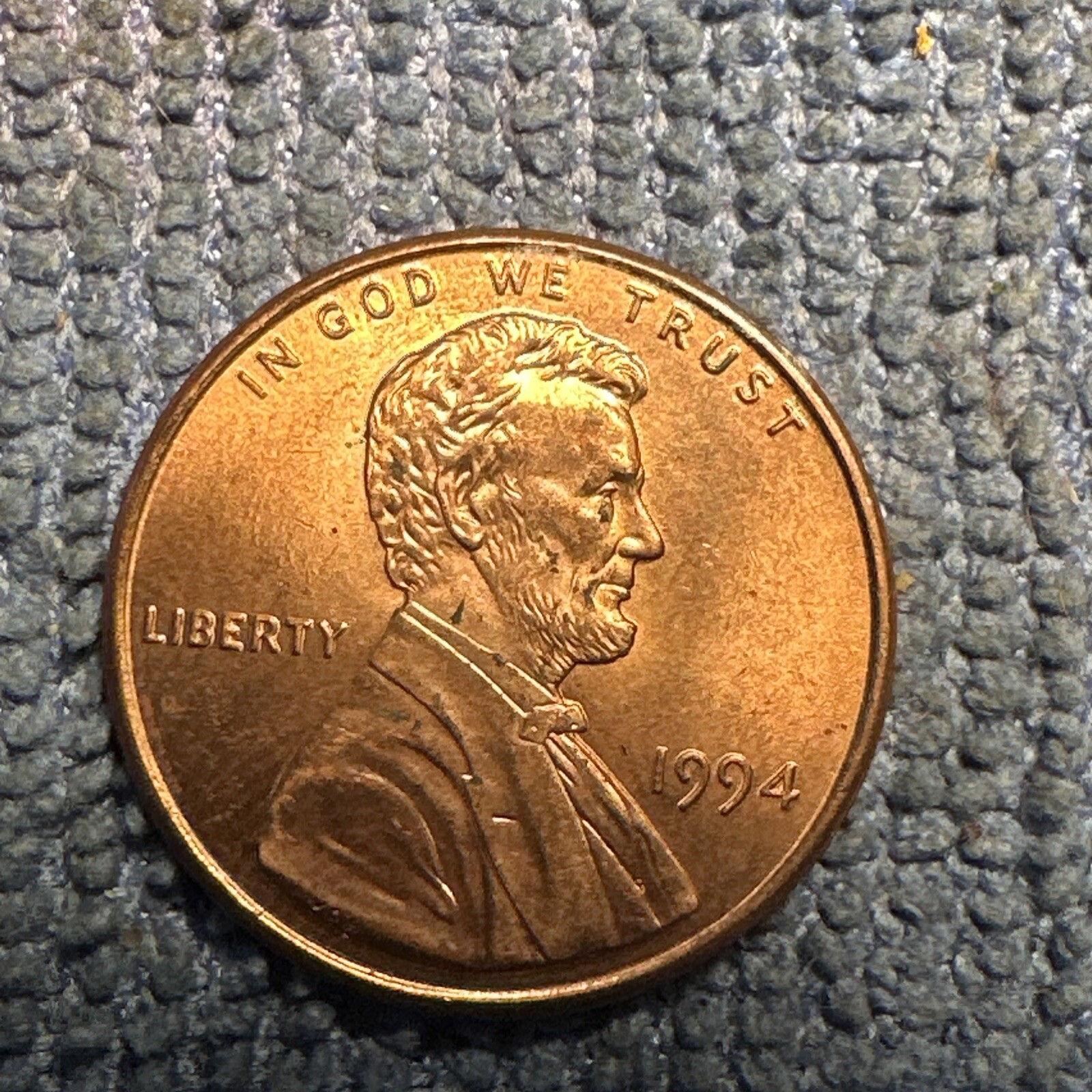 1994-P MEMORIAL CENT, REVERSE DIE CRACK ERROR, RD/BN COLOR Beautiful Coin!