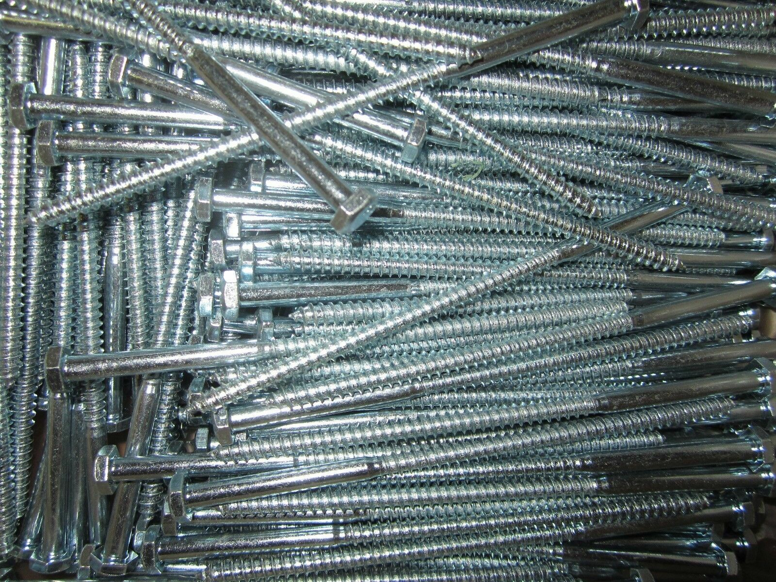 1/4 X 6" Lag Bolts Zinc Plated Wood Screws 200 Pieces With 200 Washers