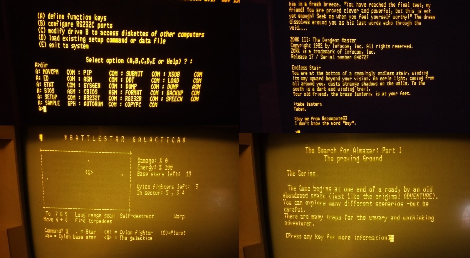 Bondwell 12/14 Systemdisk/bootdisk 5 DISKS(Wordstar,Zork III,Datastar,Basic)CP/M