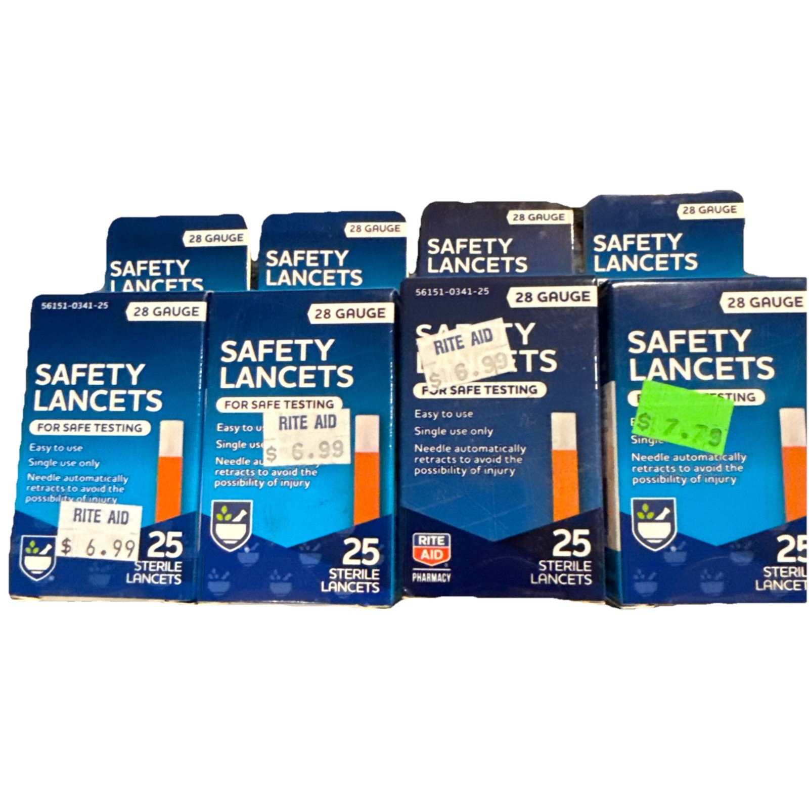 Rite Aid Safety Lancets - 28 Gauge - 4 boxes Exp. 6/14/26- 2027