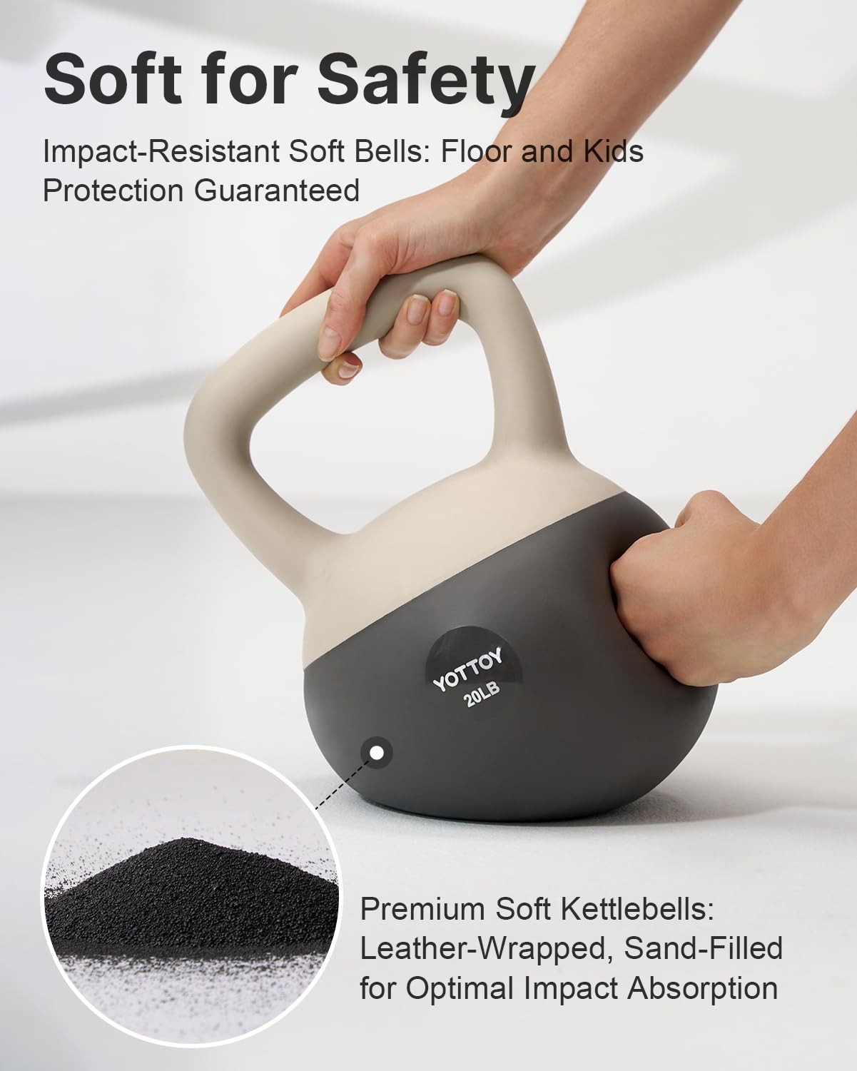 YOTTOY Soft Kettlebell, Set for Strength Training Kettlebells & Home Workouts