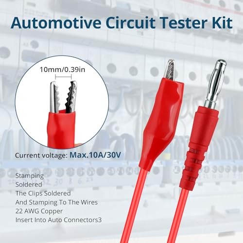 Back Probe Kit,35PCS Multimeter Test Leads with Piercing Probes & Clips | 3