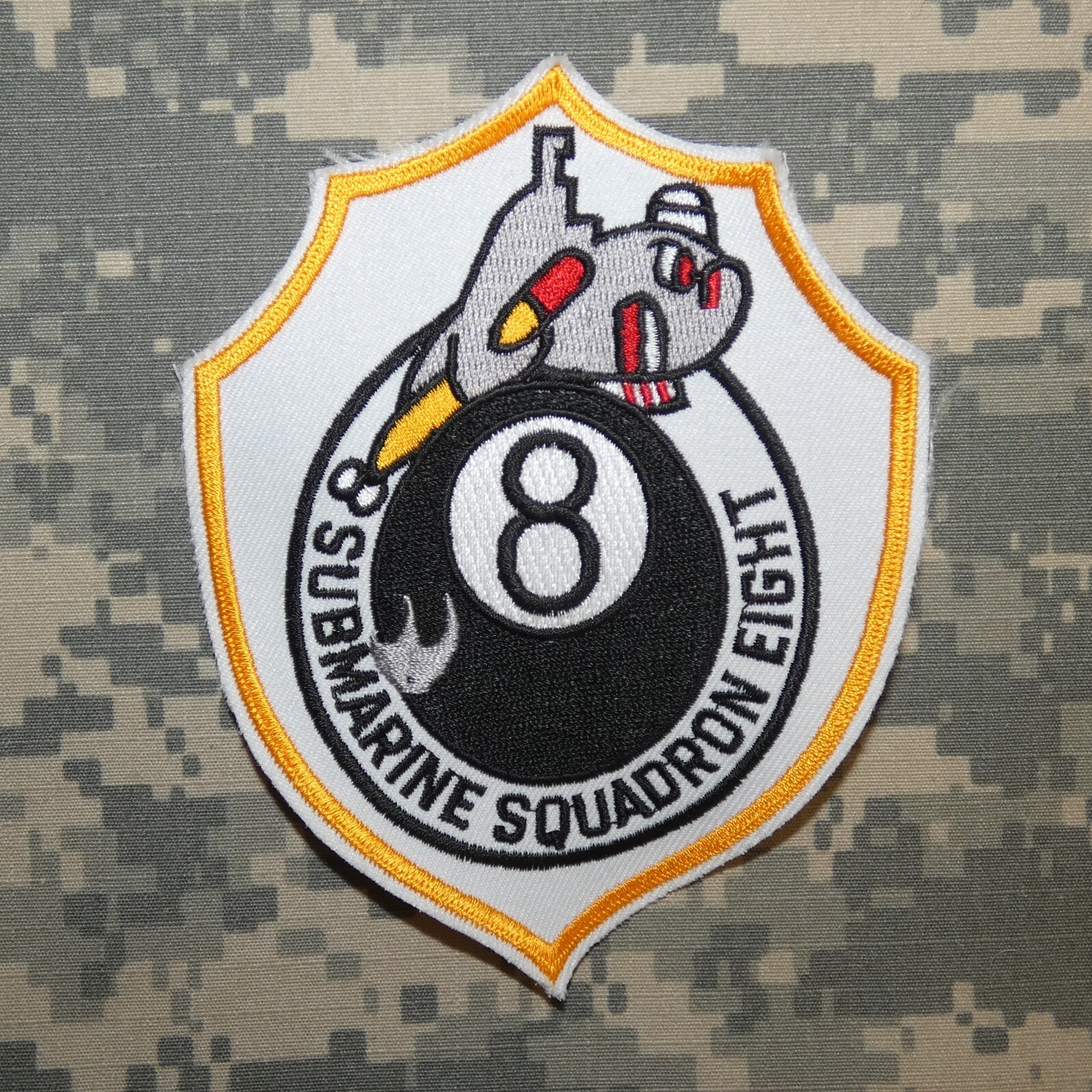 US Navy Submarine Squadron Eight Embroidered Full Color Patch