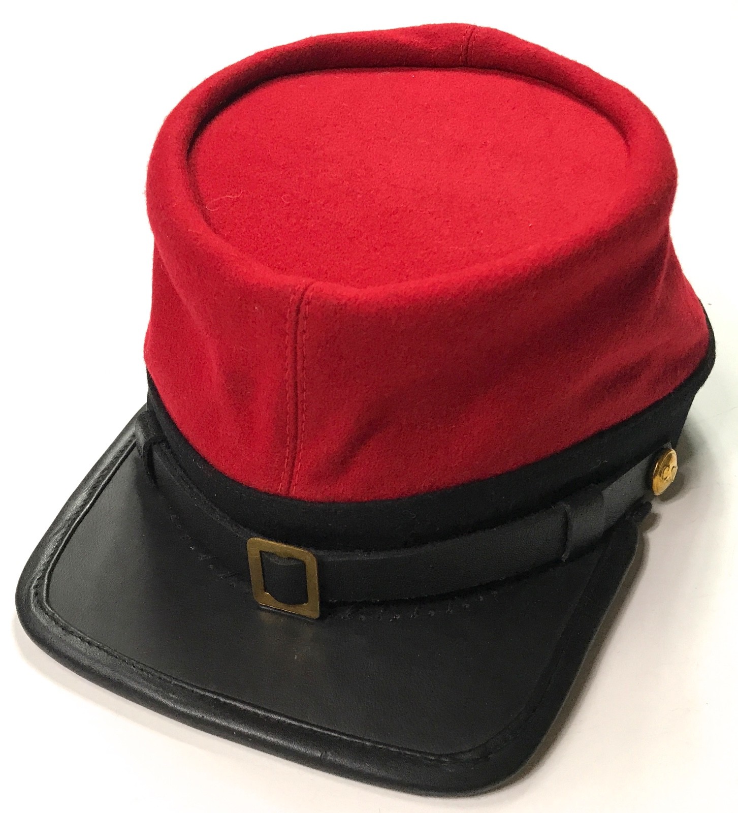 CIVIL WAR CSA CONFEDERATE ARTILLERY RED WOOL KEPI FORAGE CAP HAT-XLARGE