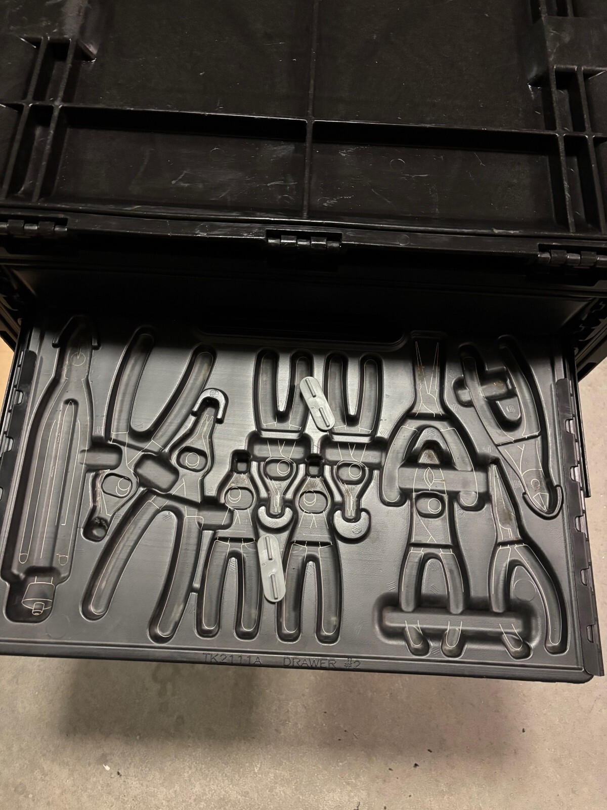 SNAP ON SMALL ARMS TOOL KIT BOX 6 DRAWER WITH TOOL LAYOUT TK-2111-A