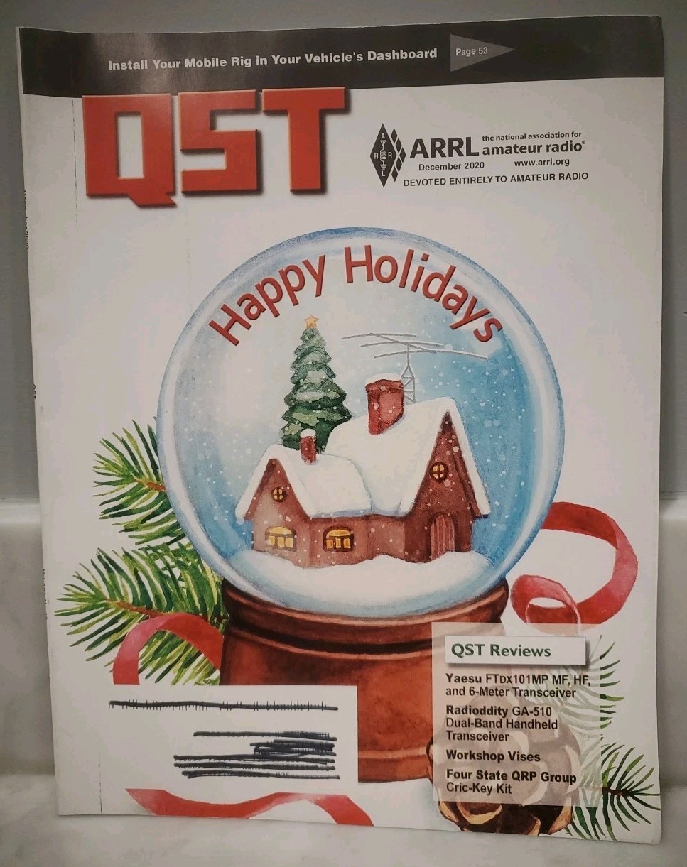 QST Magazine "Happy Holidays"ARRL Ham Amateur Radio December 2020 Vol.104 No.12