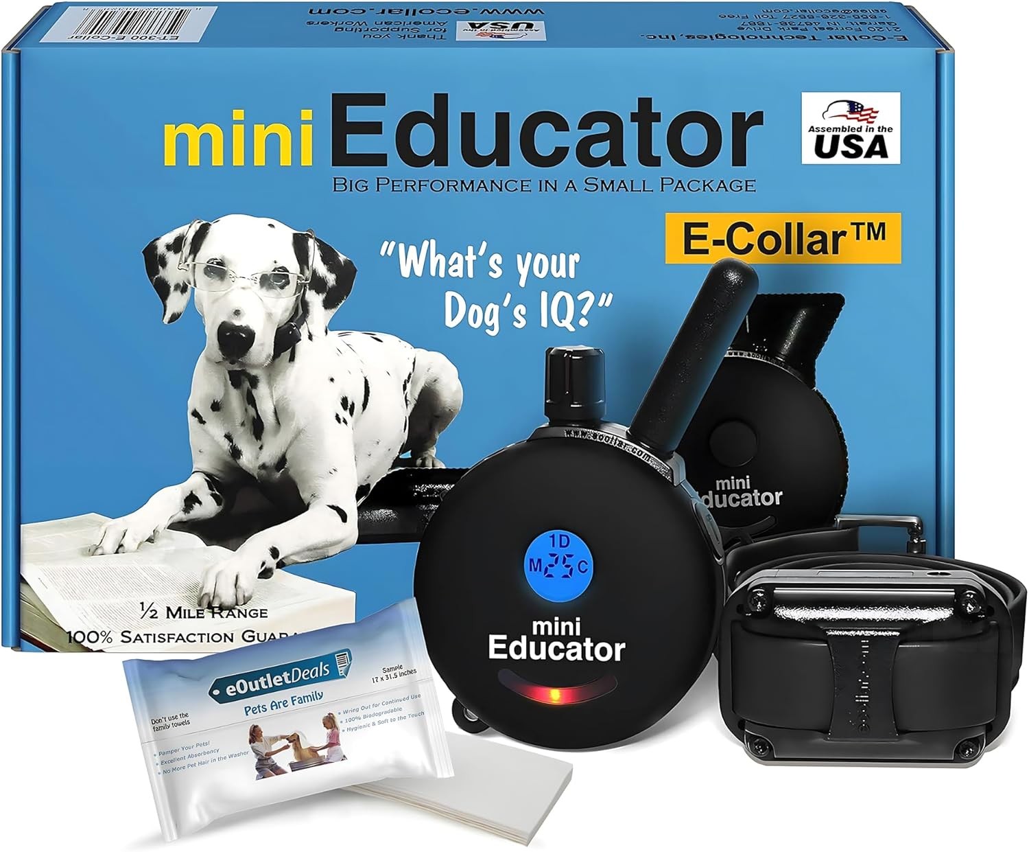 Dog Training Collar ET-302 1/2 Mile Waterproof Vibration Remote