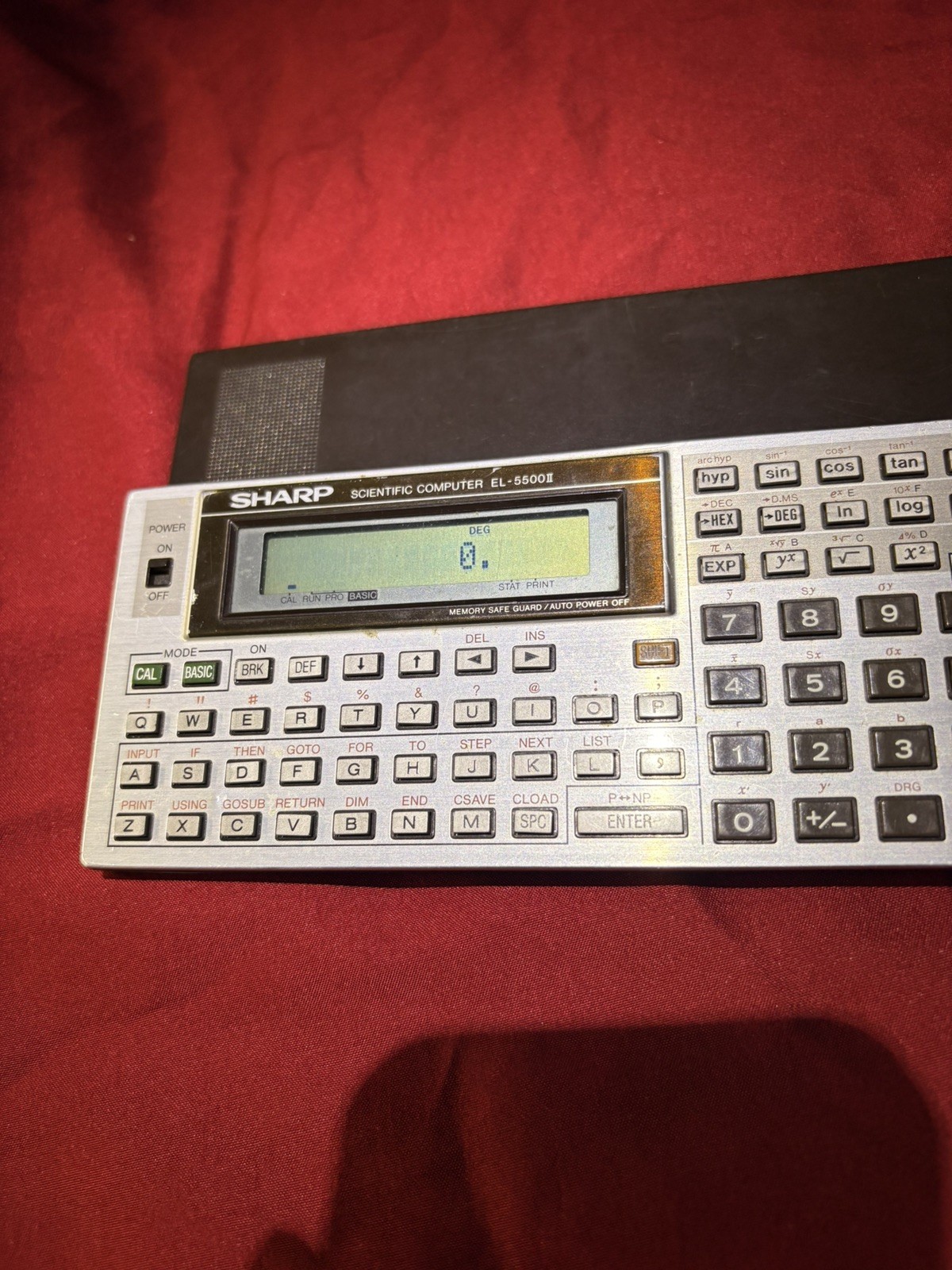 Vintage Sharp EL-5500II With Textbook Scientific Computer With Matrix Function
