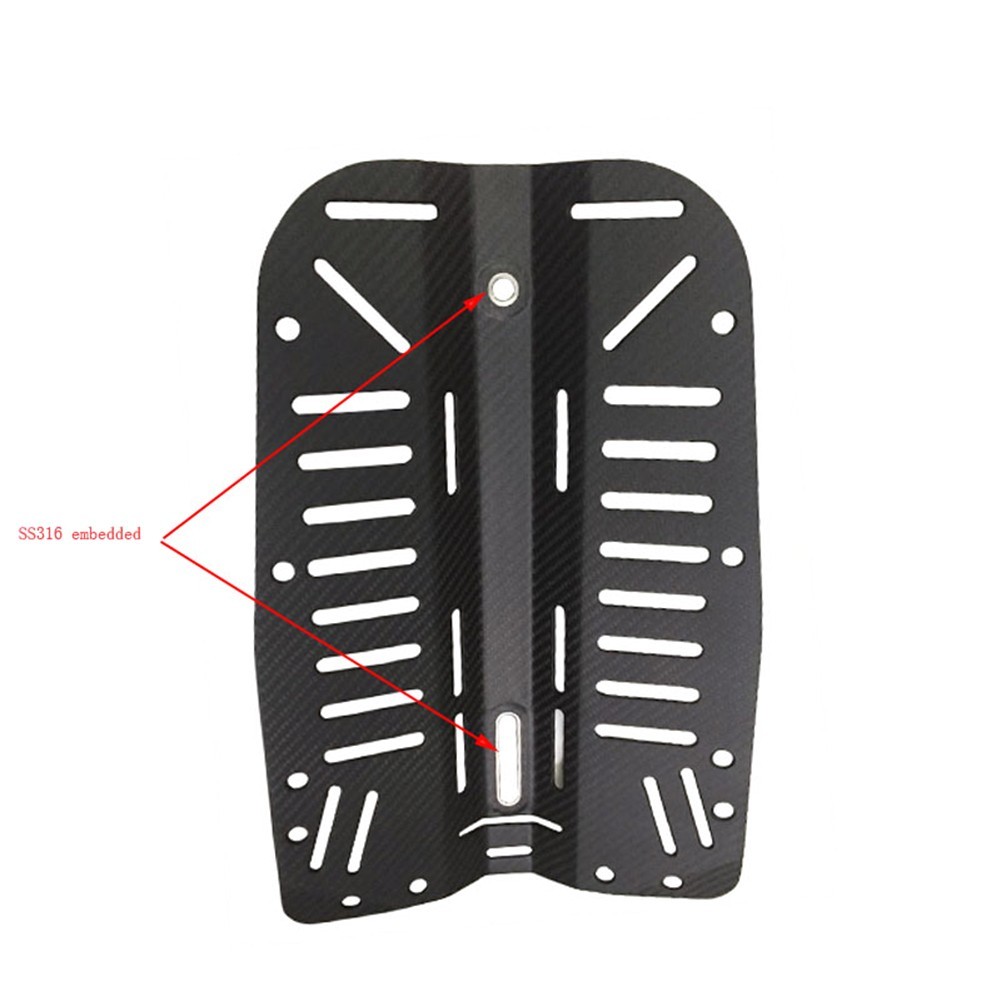 High Strength Dive Backplate for Cave Diving Carbon Fiber Construction