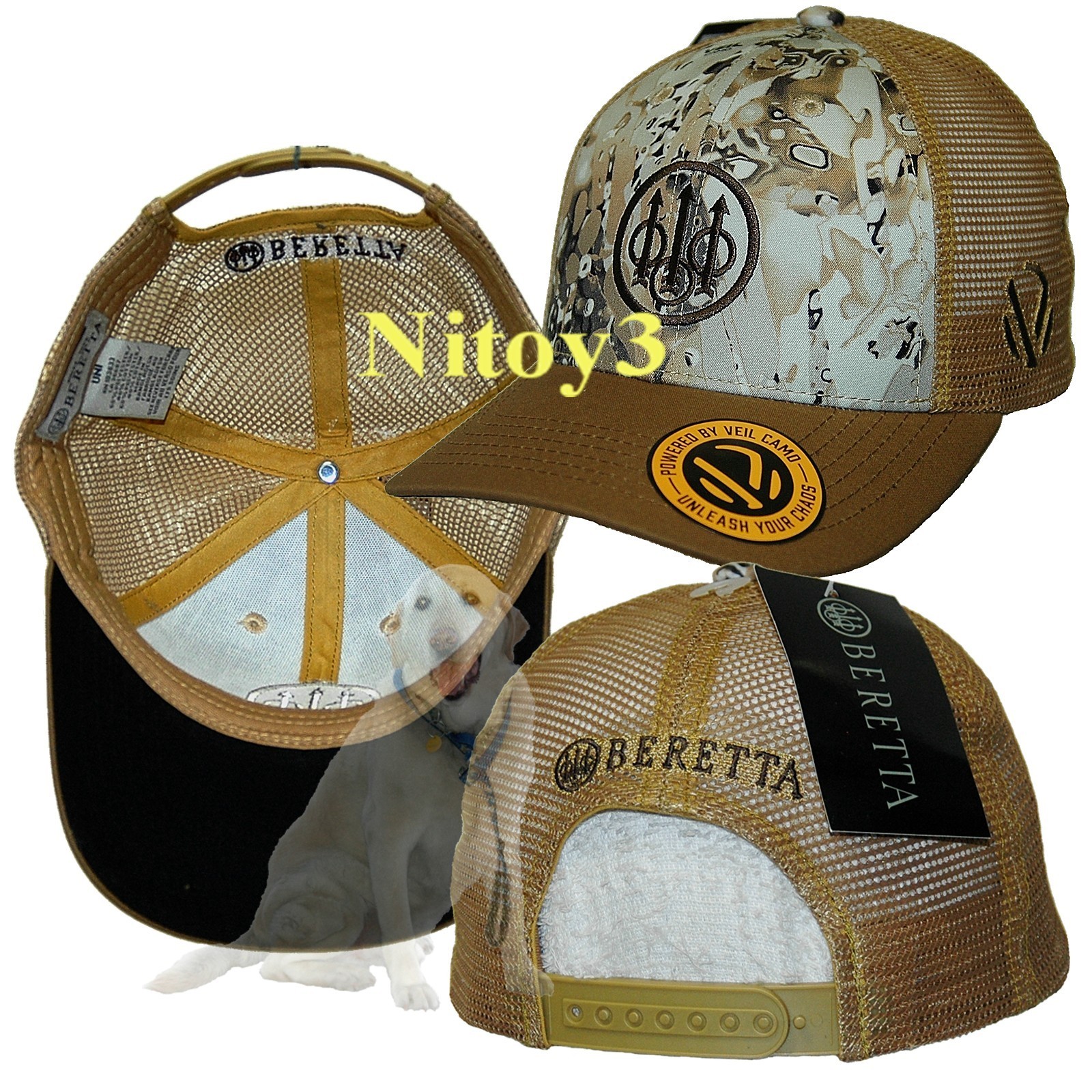 Beretta Avayde Camo Wax Trucker Baseball Cap-Hat Men One Size Adjustable