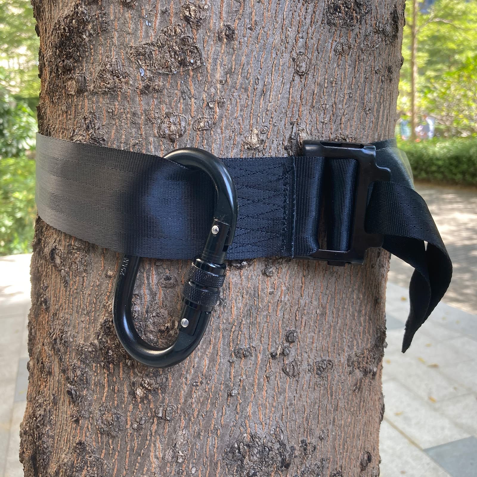 LUCKY CLOVER Safety Harness Tree Strap, Quick-Connect Stitched Nylon Tree Str...