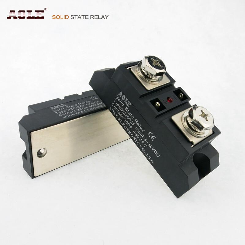 200A 工業用グレード モジュール ソリッドステートリレー H3200ZF 3-32VDC 搭載、アウト 24-480VAC-