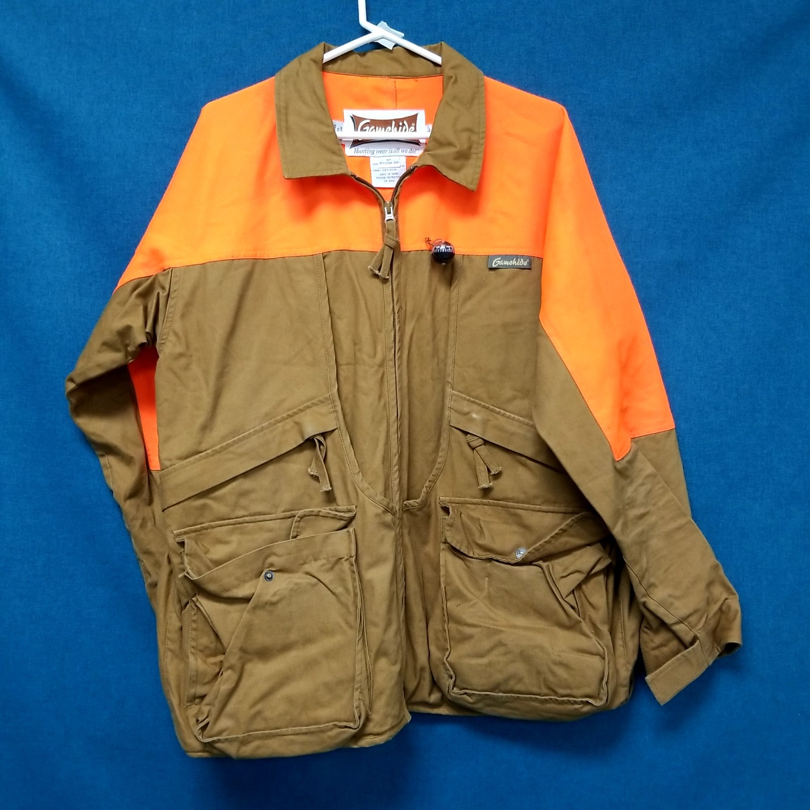 Gamehide Orange/Brown Brush Hunting Safety Jacket Men's Sz L