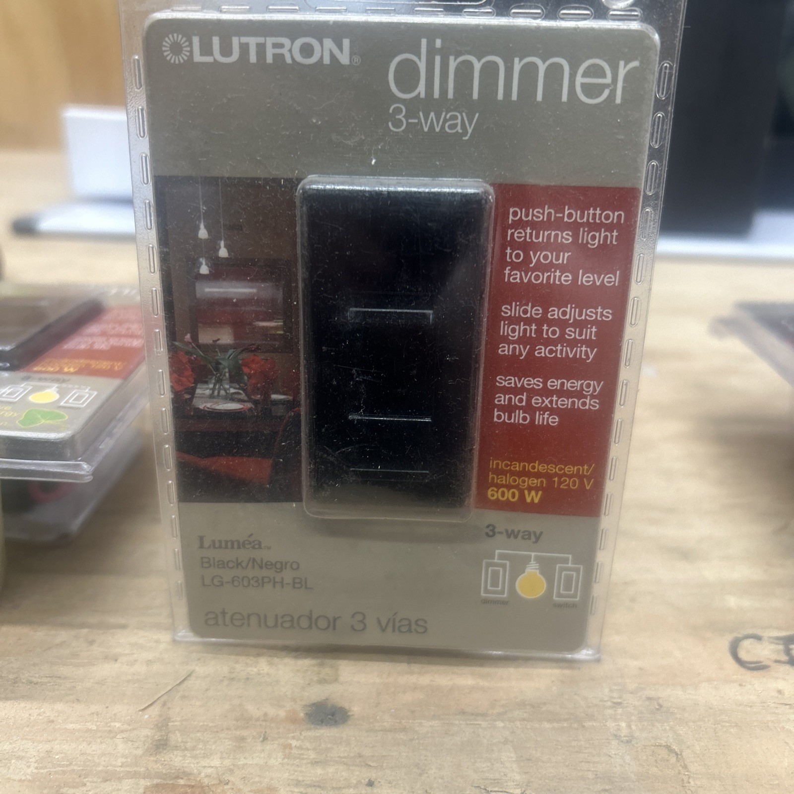 Lutron Dimmer LG-603PH-BL 3 WAY 120v 600w light Switch SLIDE DIMMER NEW Lot Of 5