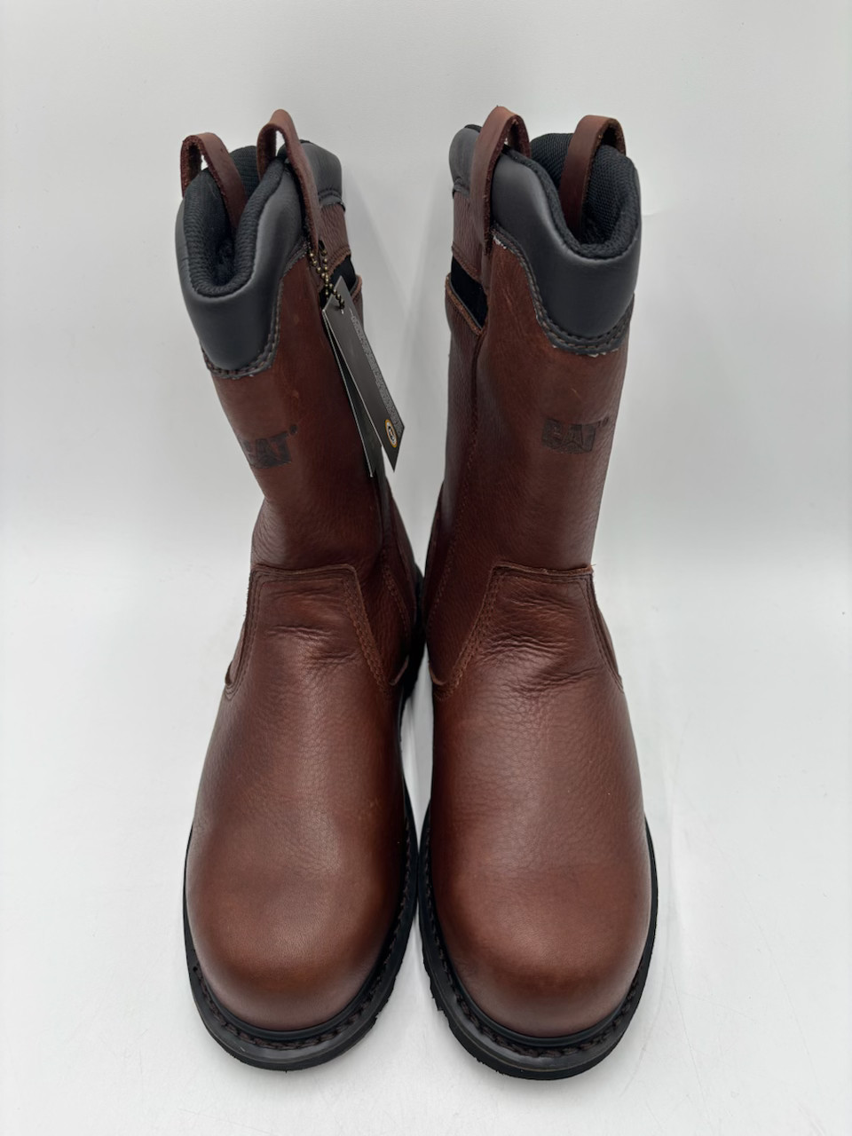 CAT ELKHART WP W-PLATE Men's NEW Steel-Toe Work Boot Brown Multiple Sizes
